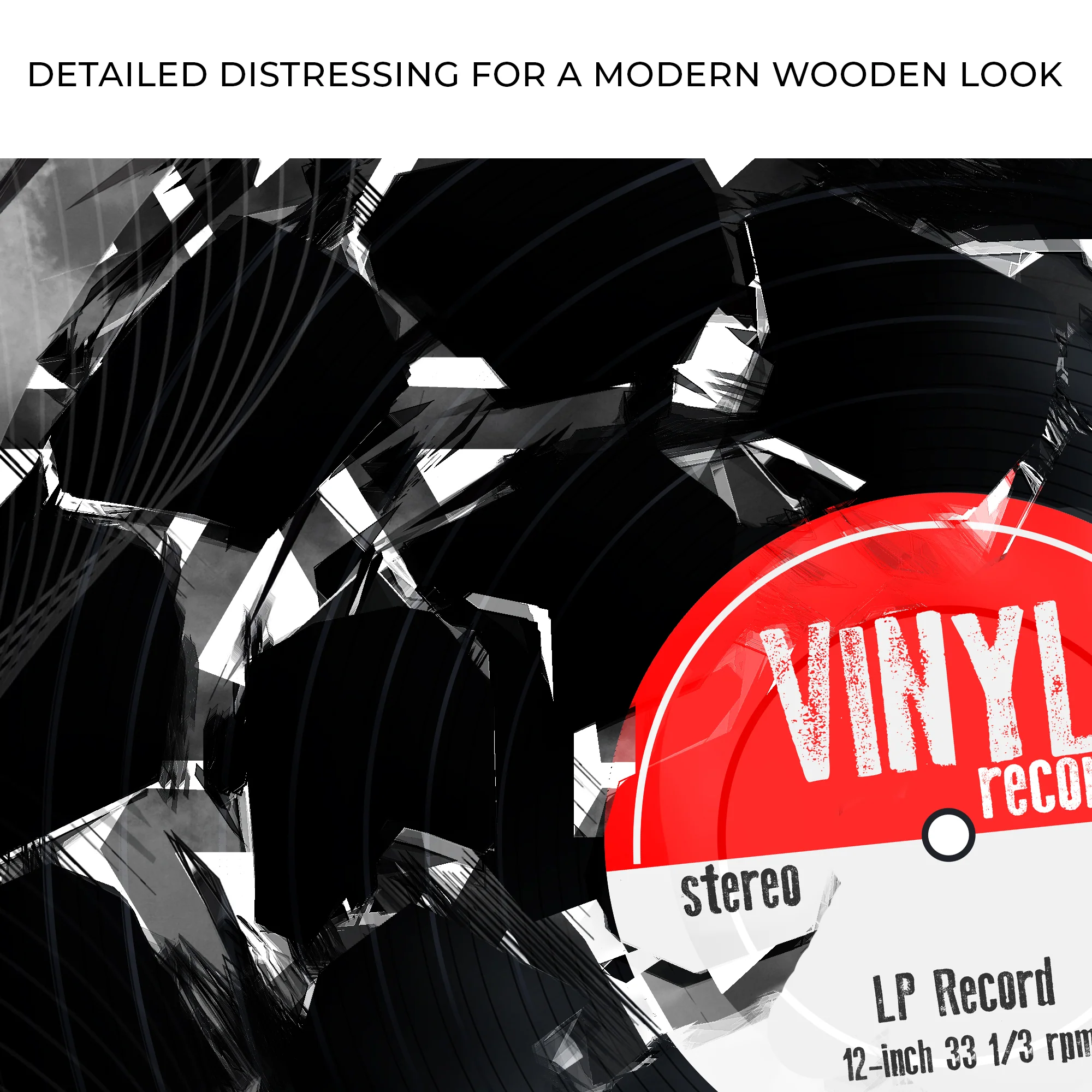 Music Equipment Vinyl Records Abstract Canvas Wall Art - Image 4