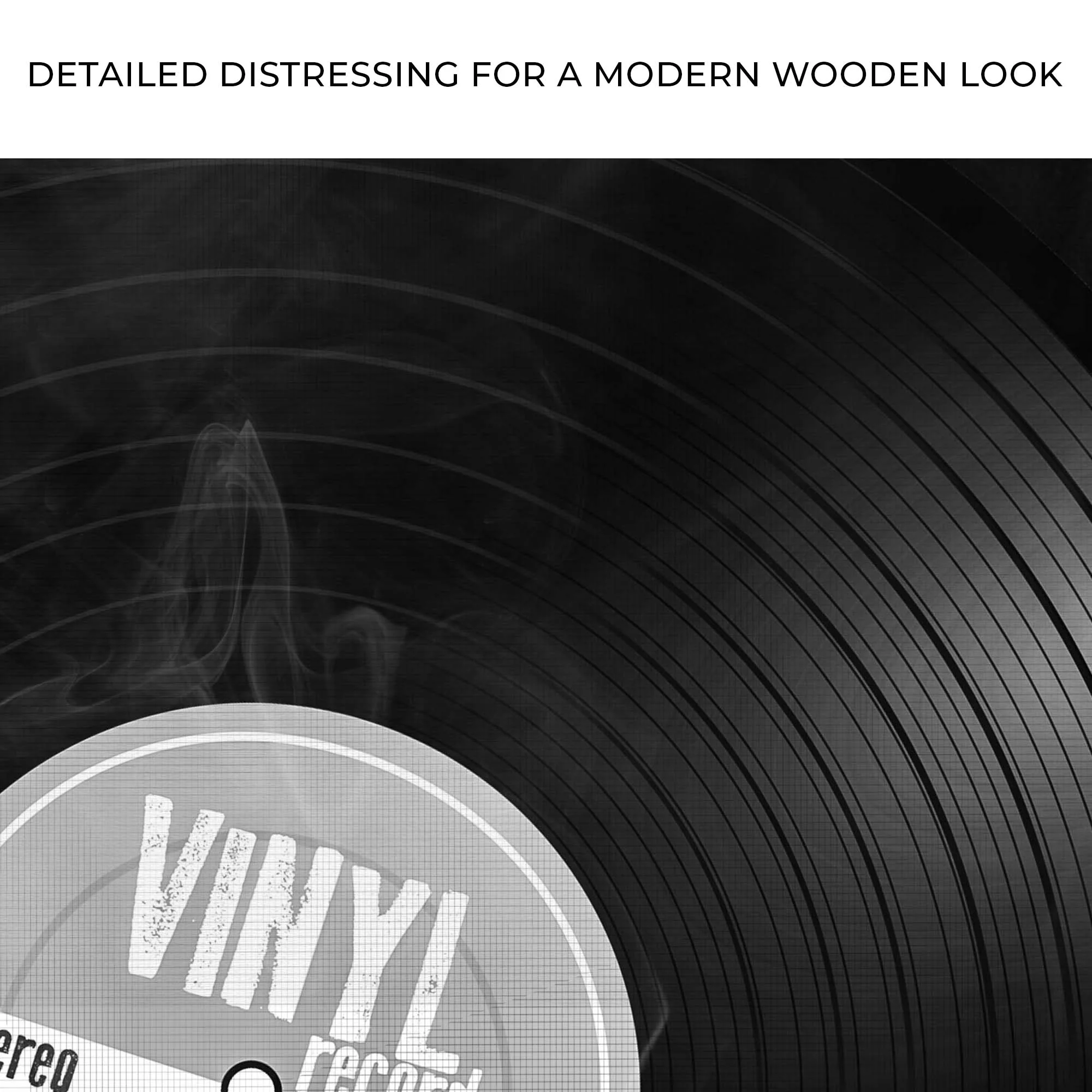 Music Equipment Vinyl Records Monochrome Canvas Wall Art - Image 4