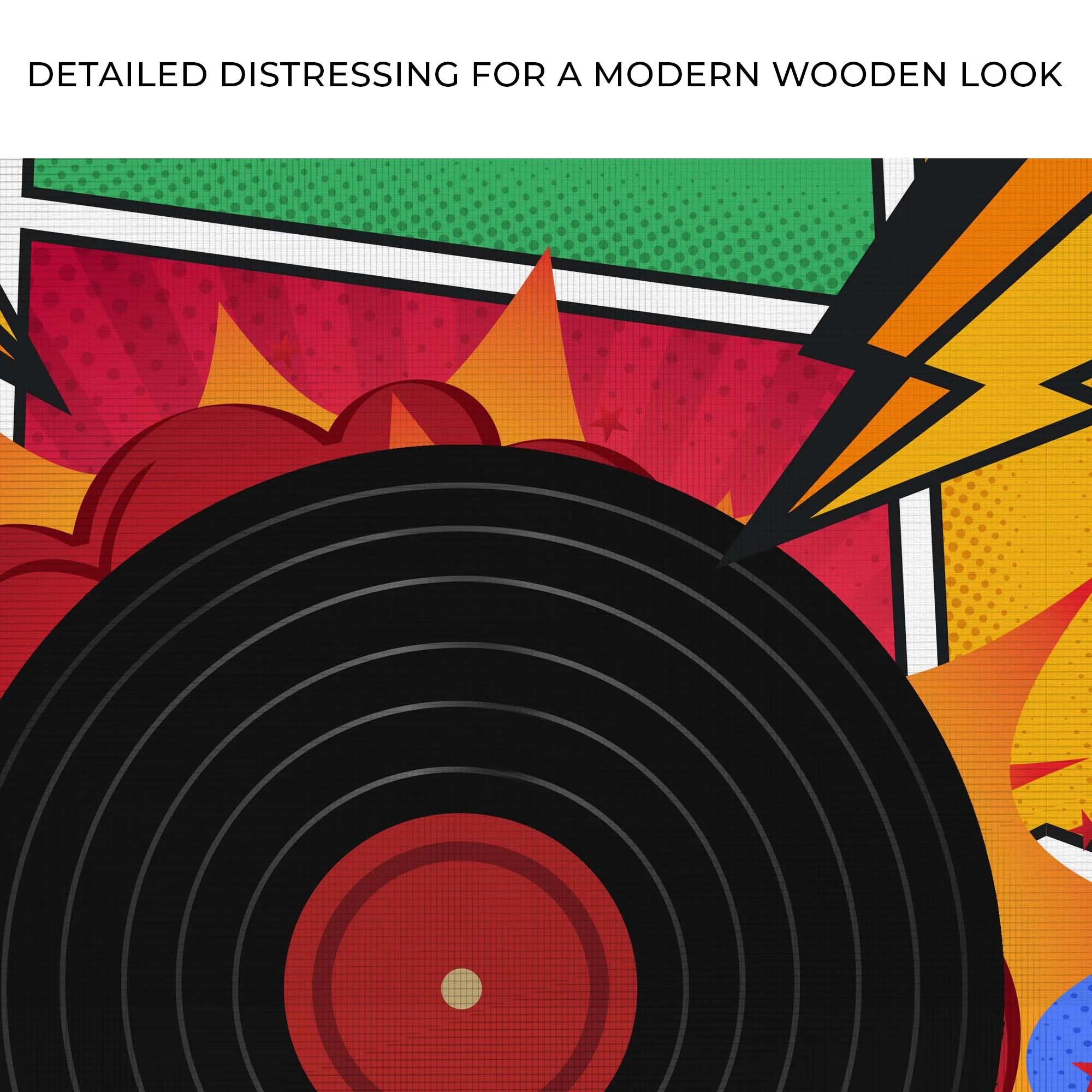 Music Equipment Vinyl Records Pop Art Canvas Wall Art - Image 4
