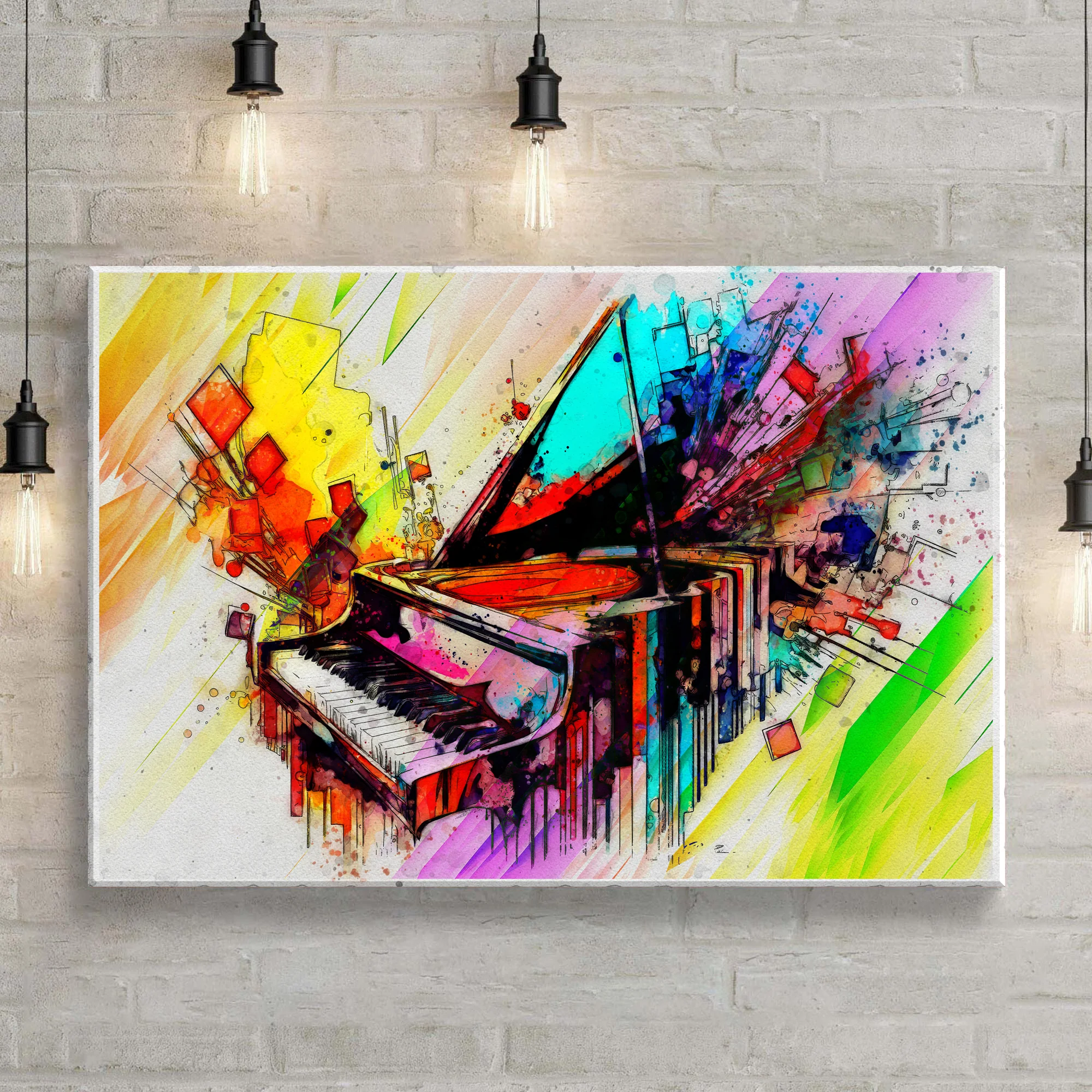 Music Genres Classical Abstract Canvas Wall Art - Image 3