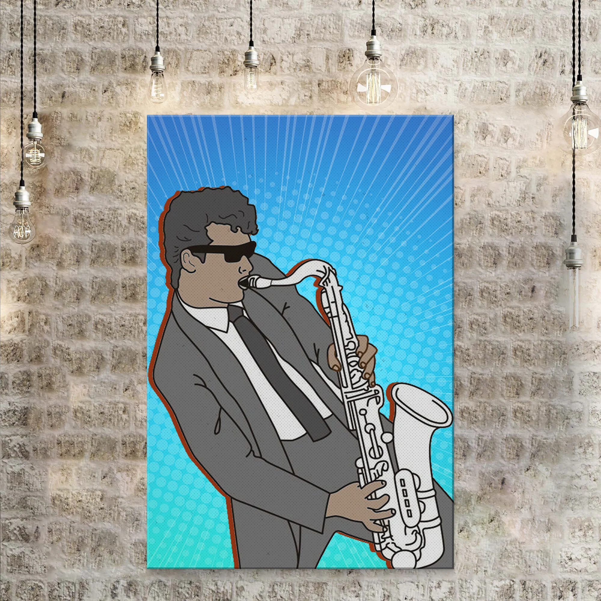 Music Genres Jazz Pop Art Canvas Wall Art - Image 3