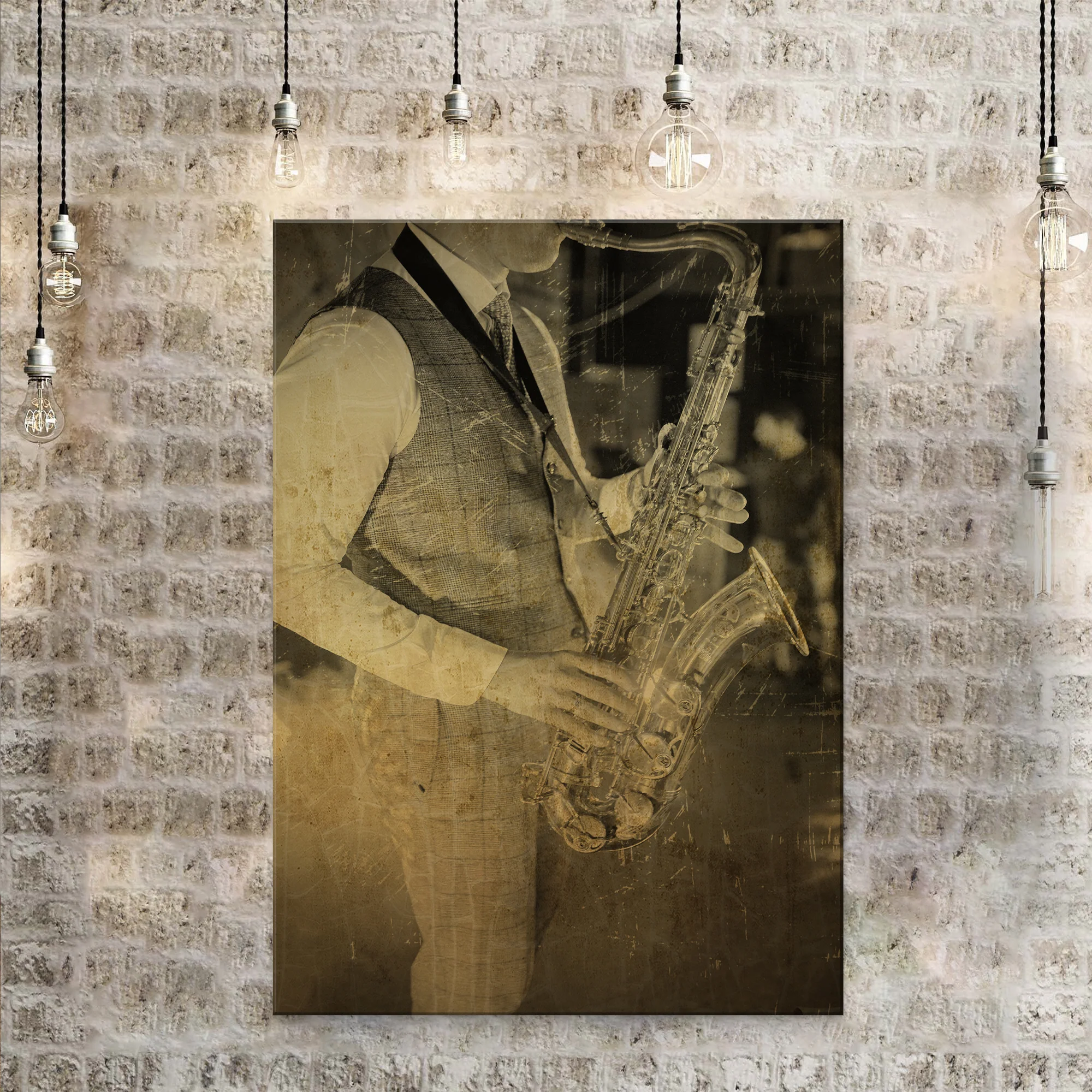 Music Genres Jazz Vintage Canvas Wall Art - Image 3