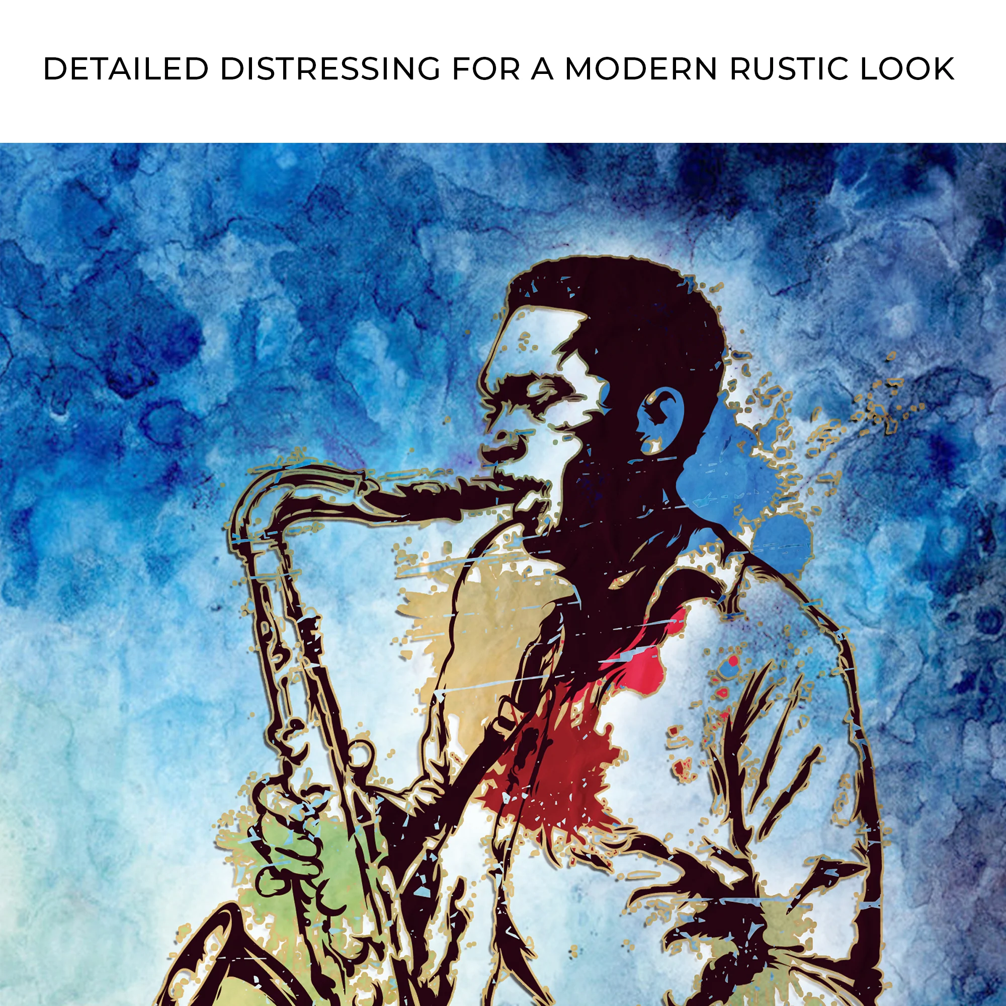 Music Genres Jazz Watercolor Canvas Wall Art - Image 4