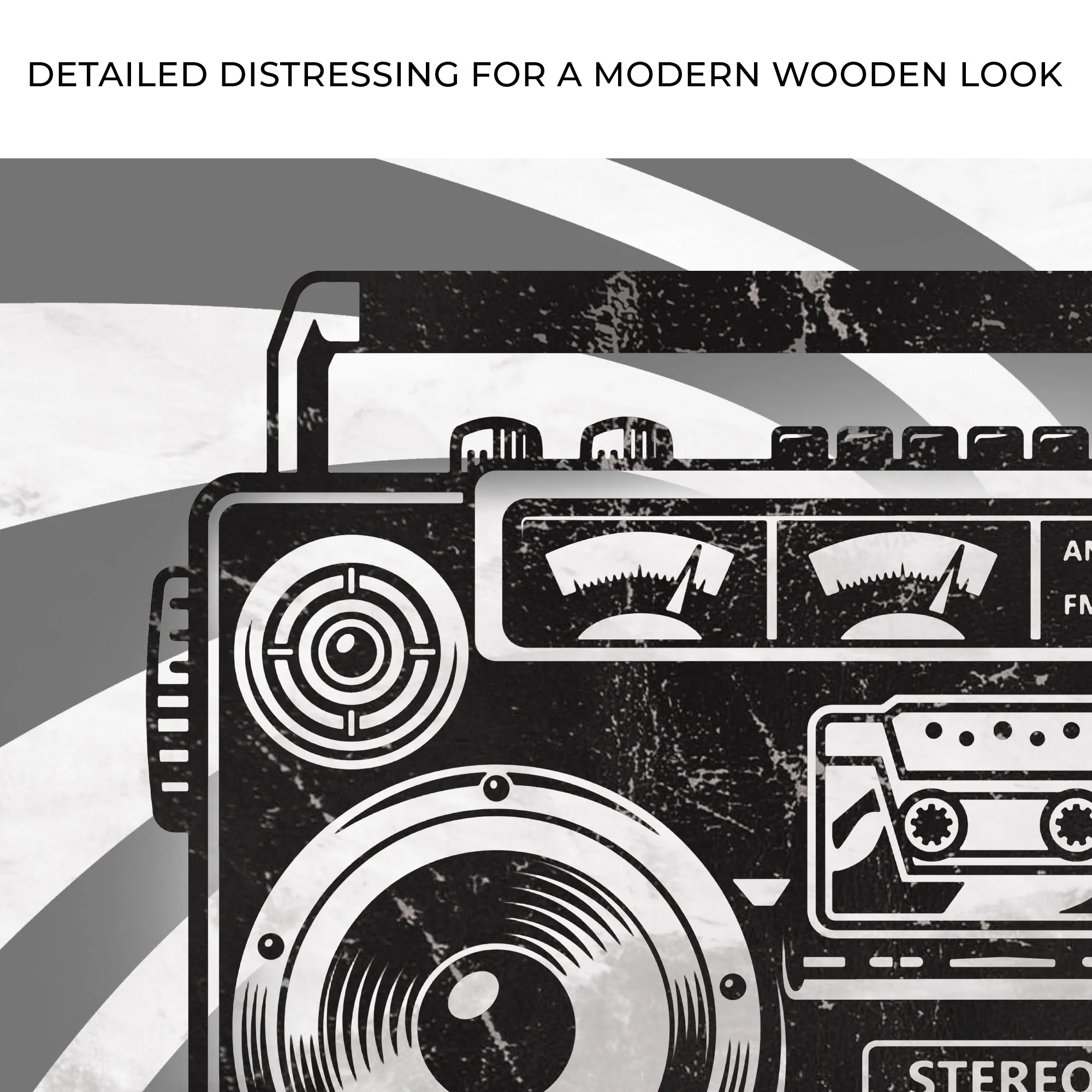 Music Genres Pop Monochrome Canvas Wall Art - Image 4