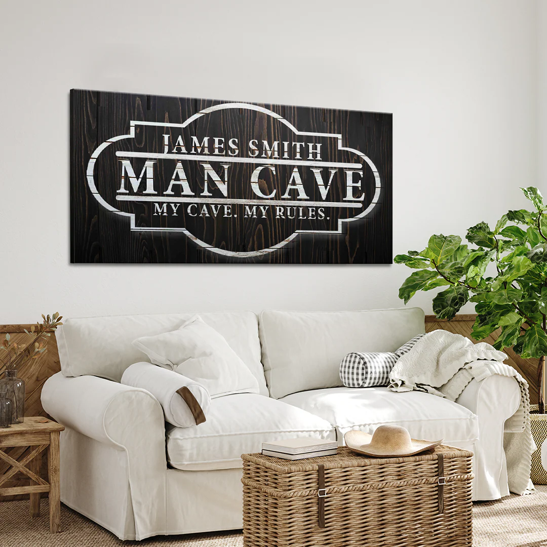 My Cave My Rules Sign - Image 2