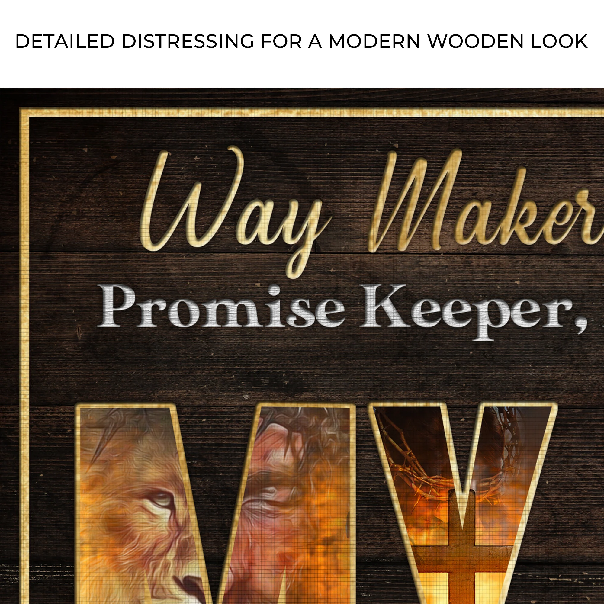 My God Way Maker Miracle Worker Sign - Image 3