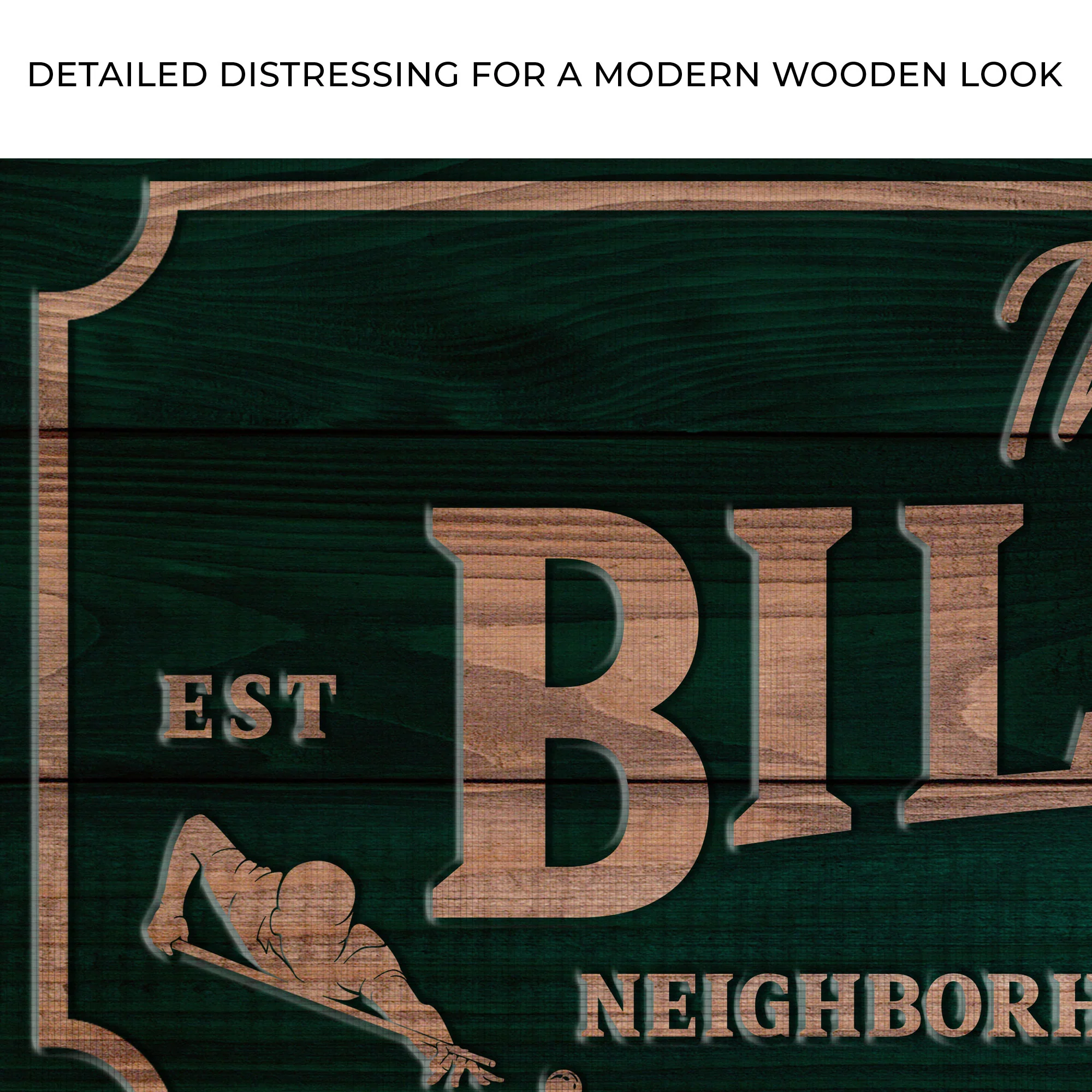 Neighborhood Pool Hall Billiards Sign - Image 4