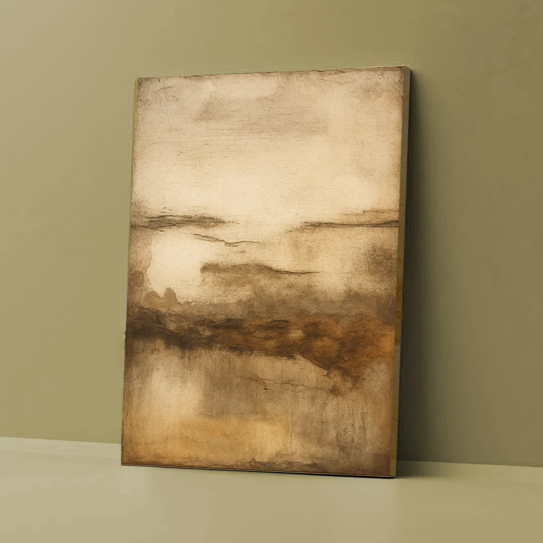 Neutral Abstract Impasto Wall Art - Image 5