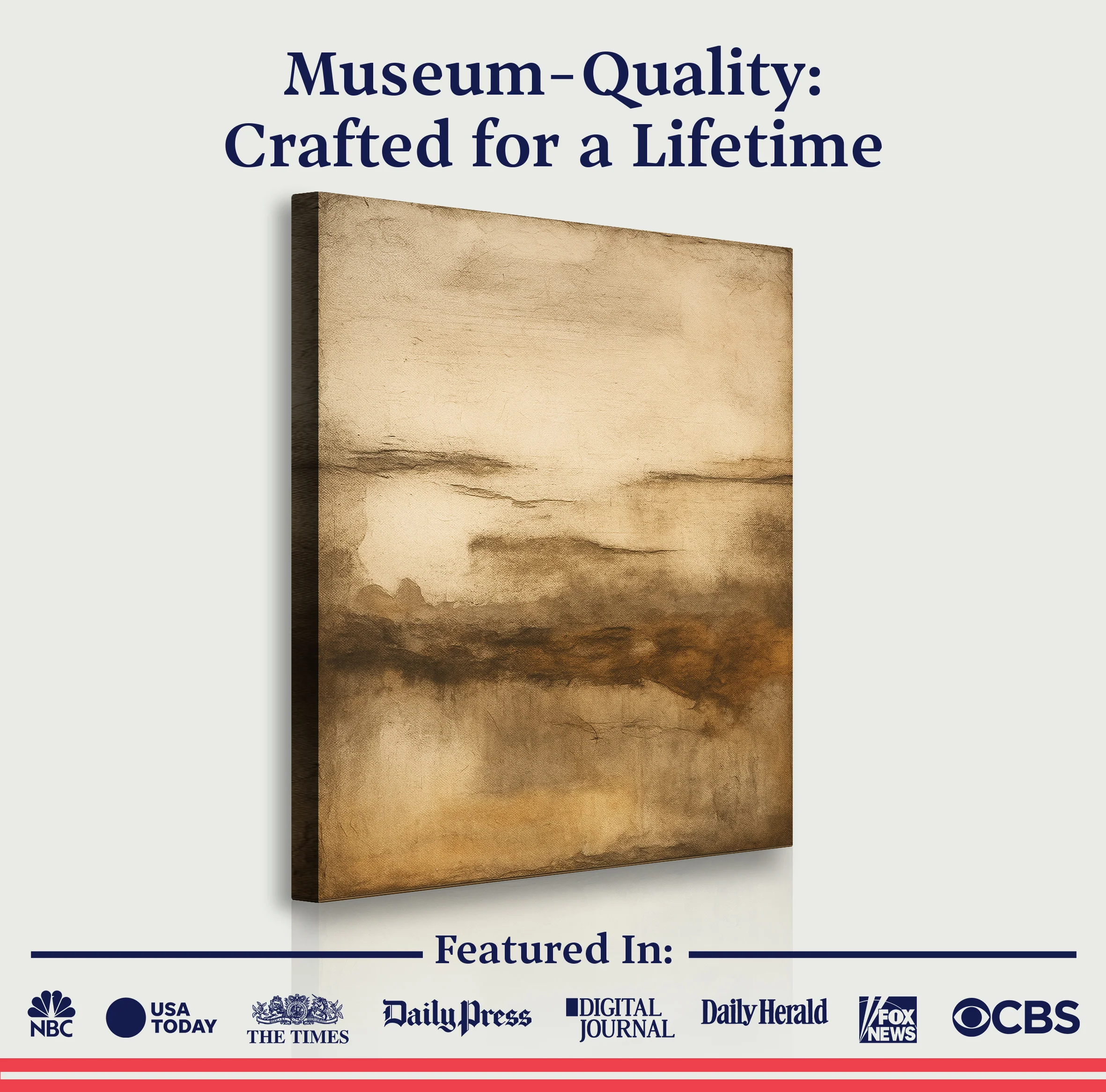 Neutral Abstract Impasto Wall Art - Image 6