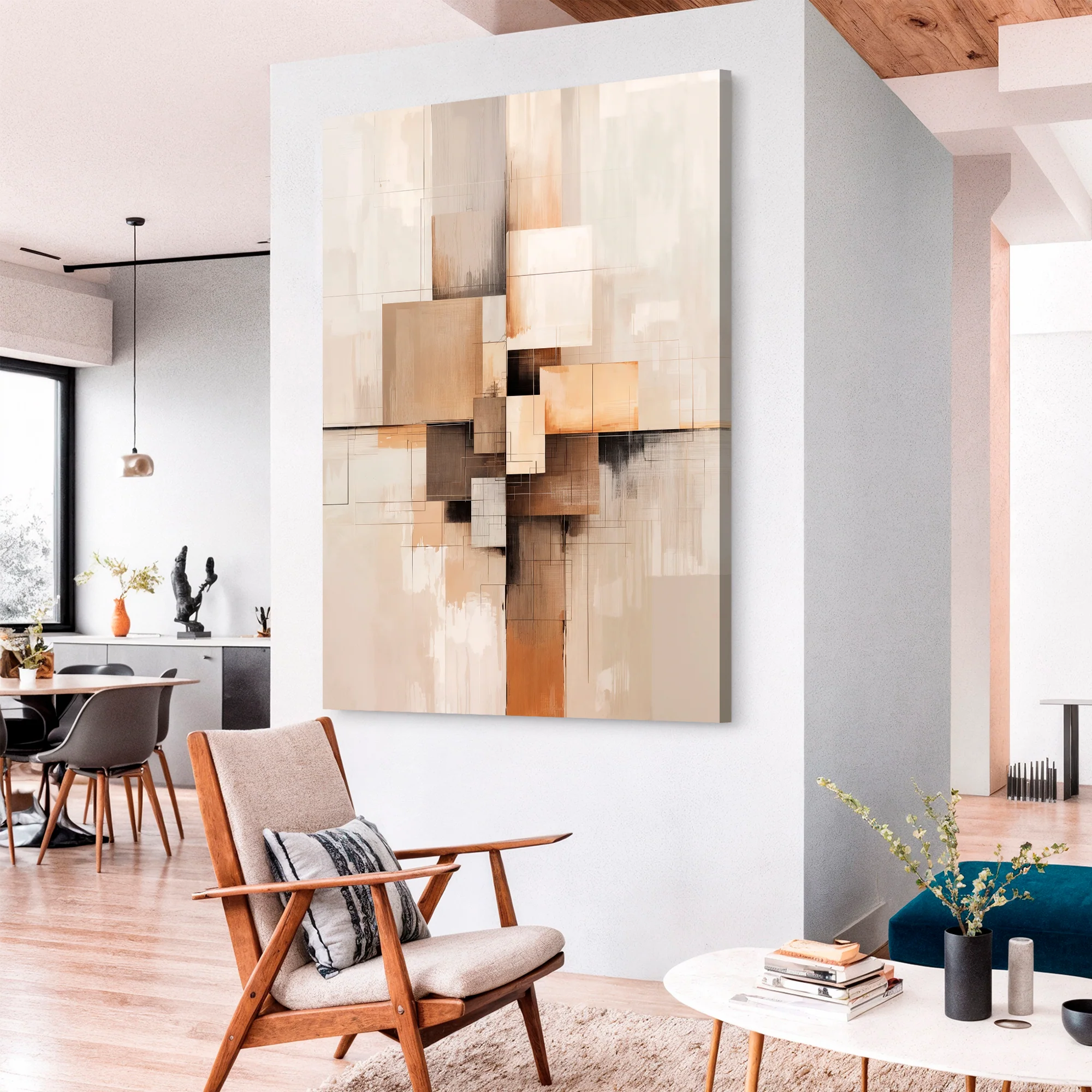 Neutral Abstract Wall Art - Image 2