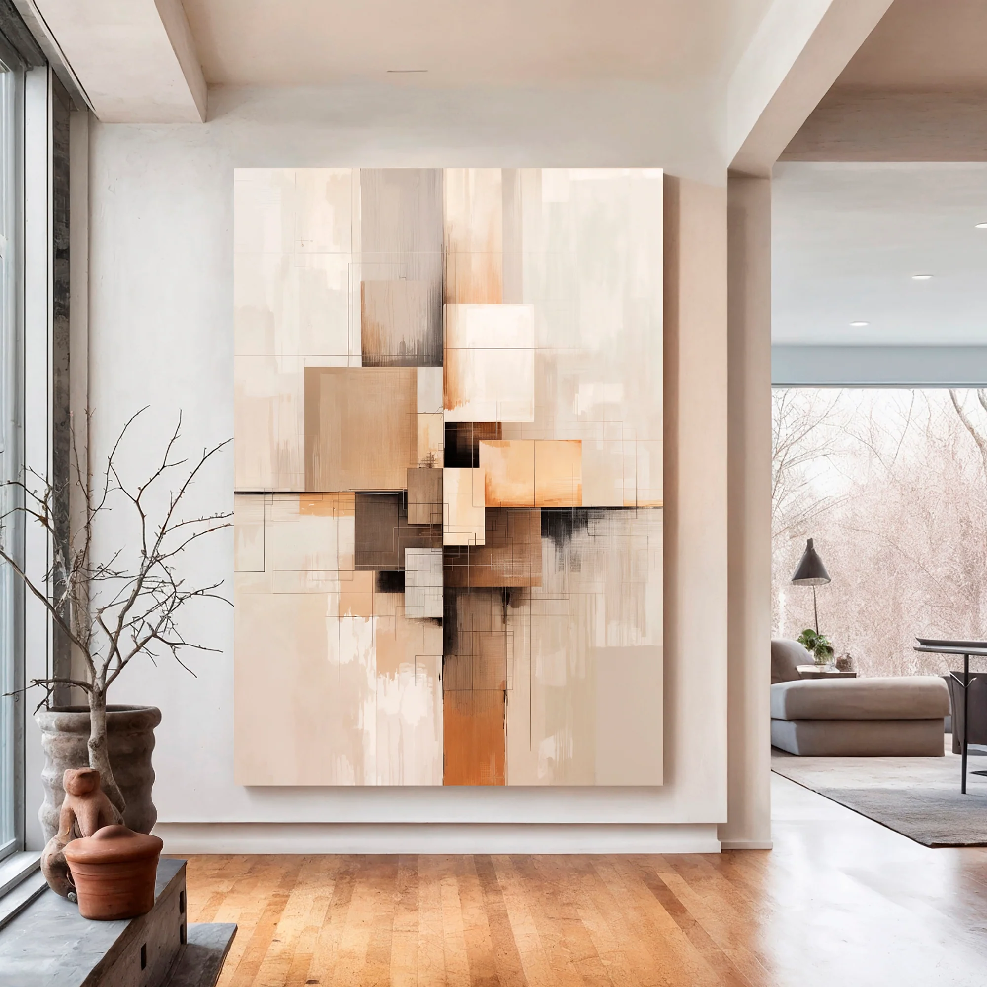 Neutral Abstract Wall Art - Image 5