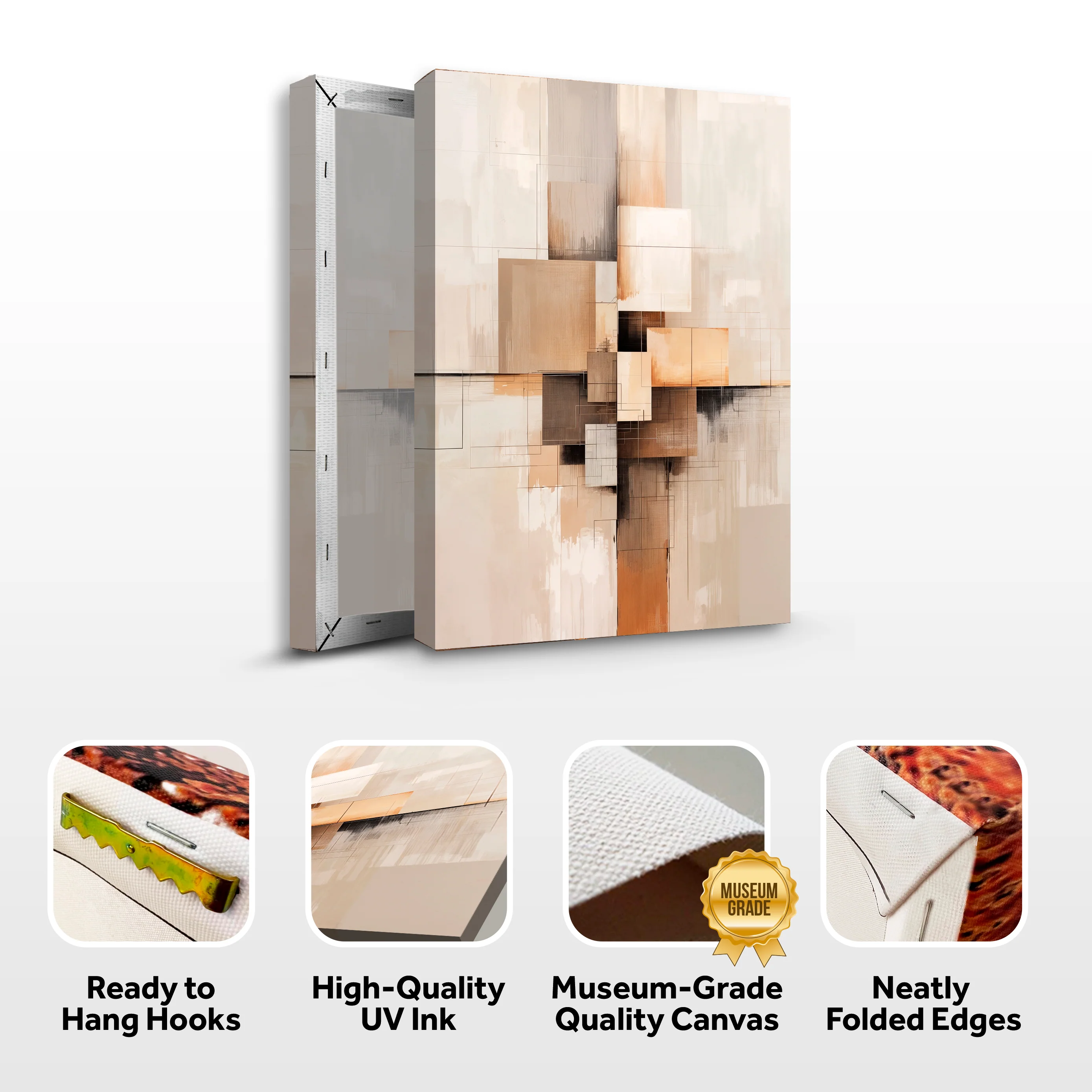 Neutral Abstract Wall Art - Image 8