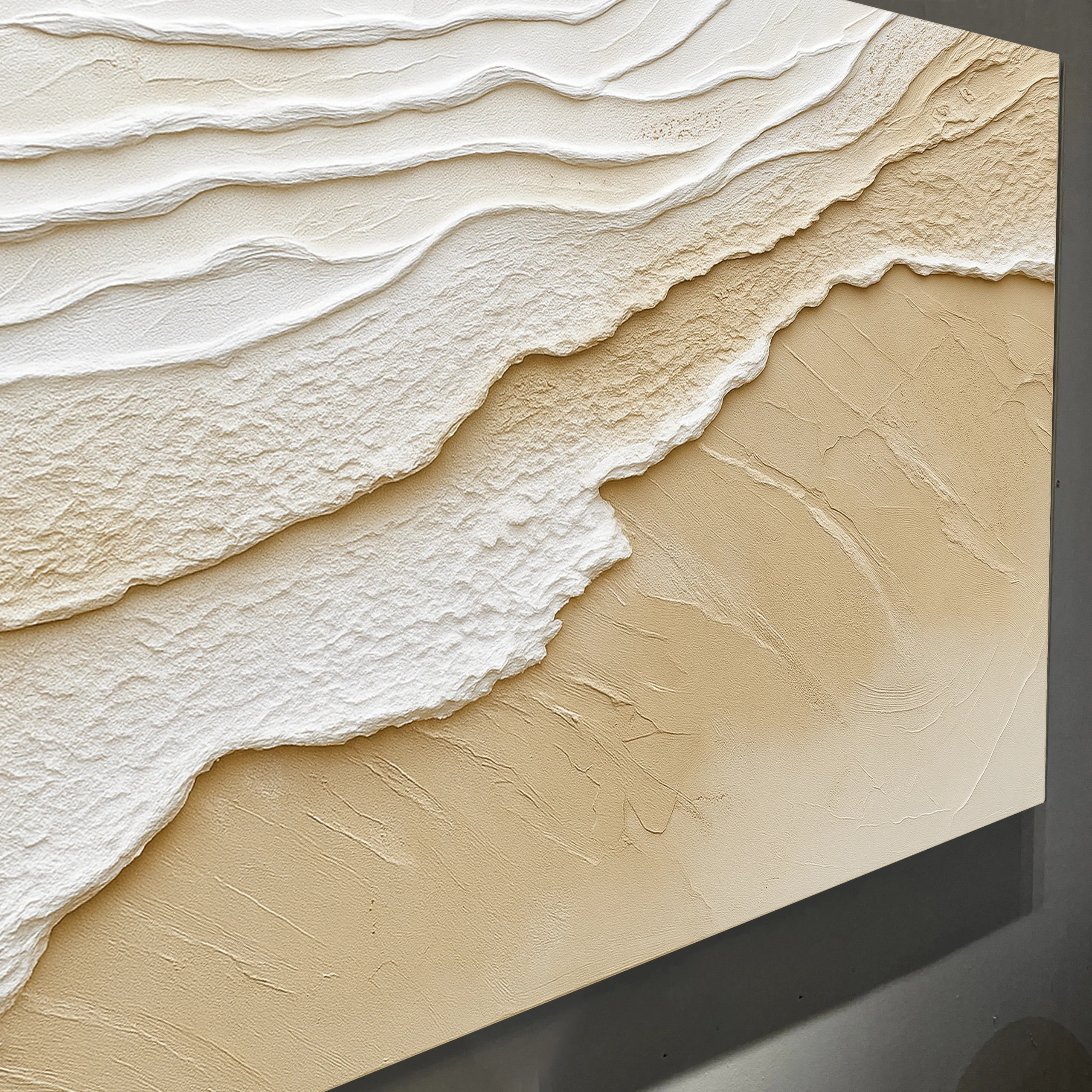 Neutral Ocean Waves Wall Art - Image 5