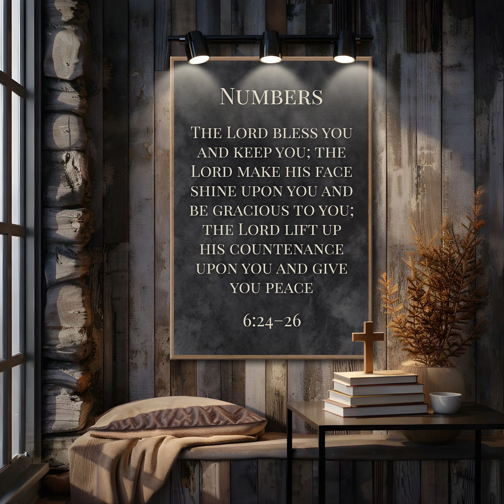 Numbers 6:24-26 - May The Lord Bless You Faith Sign VI - Image 2