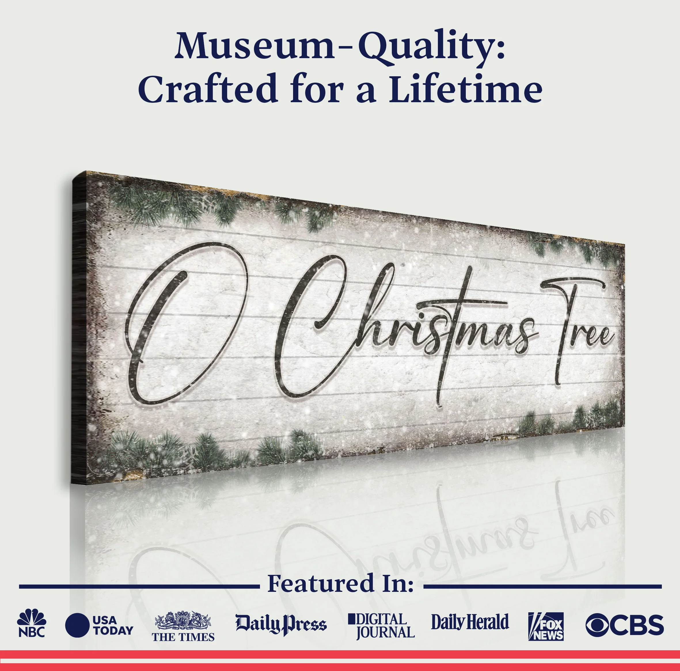 O Christmas Tree, Wood Christmas Sign - Image 6