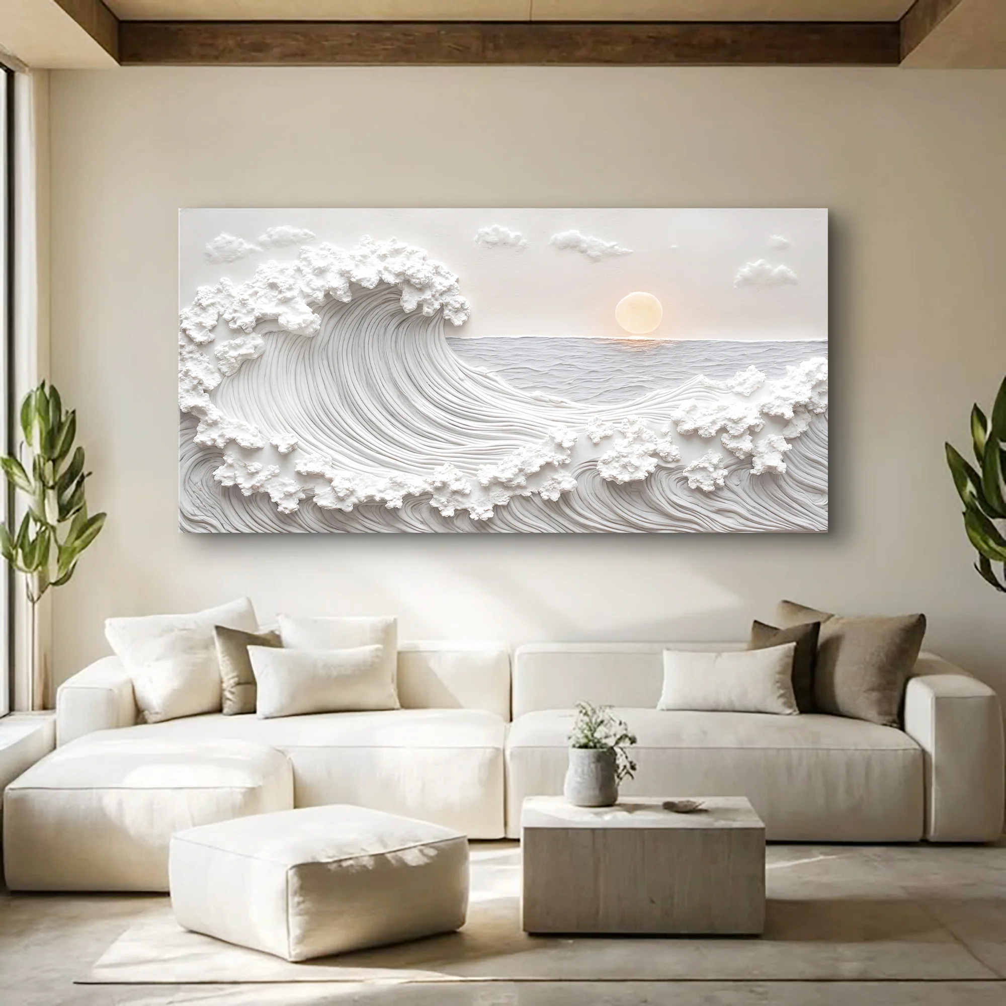 Ocean Waves Abstract Wall Art - Image 2
