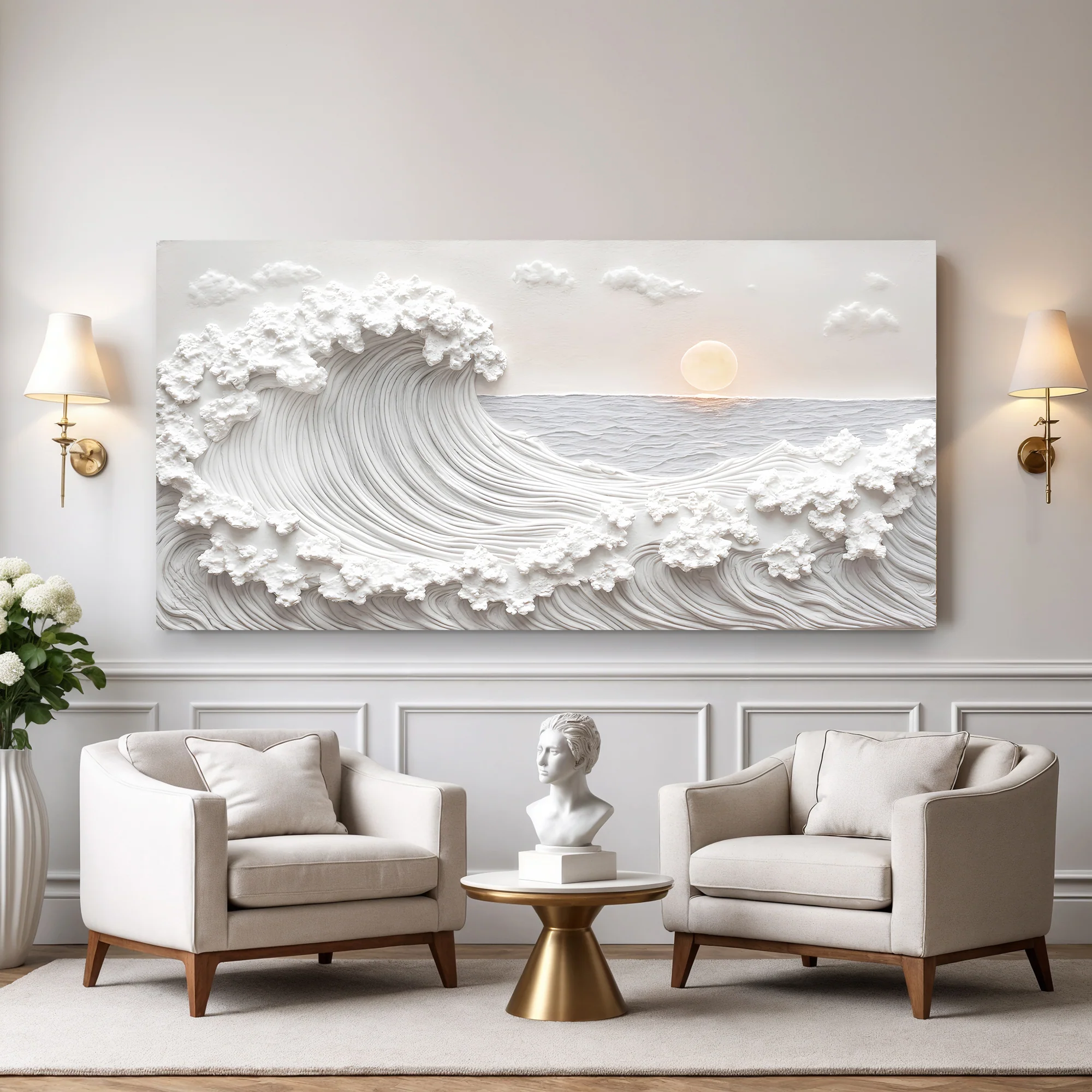 Ocean Waves Abstract Wall Art - Image 4