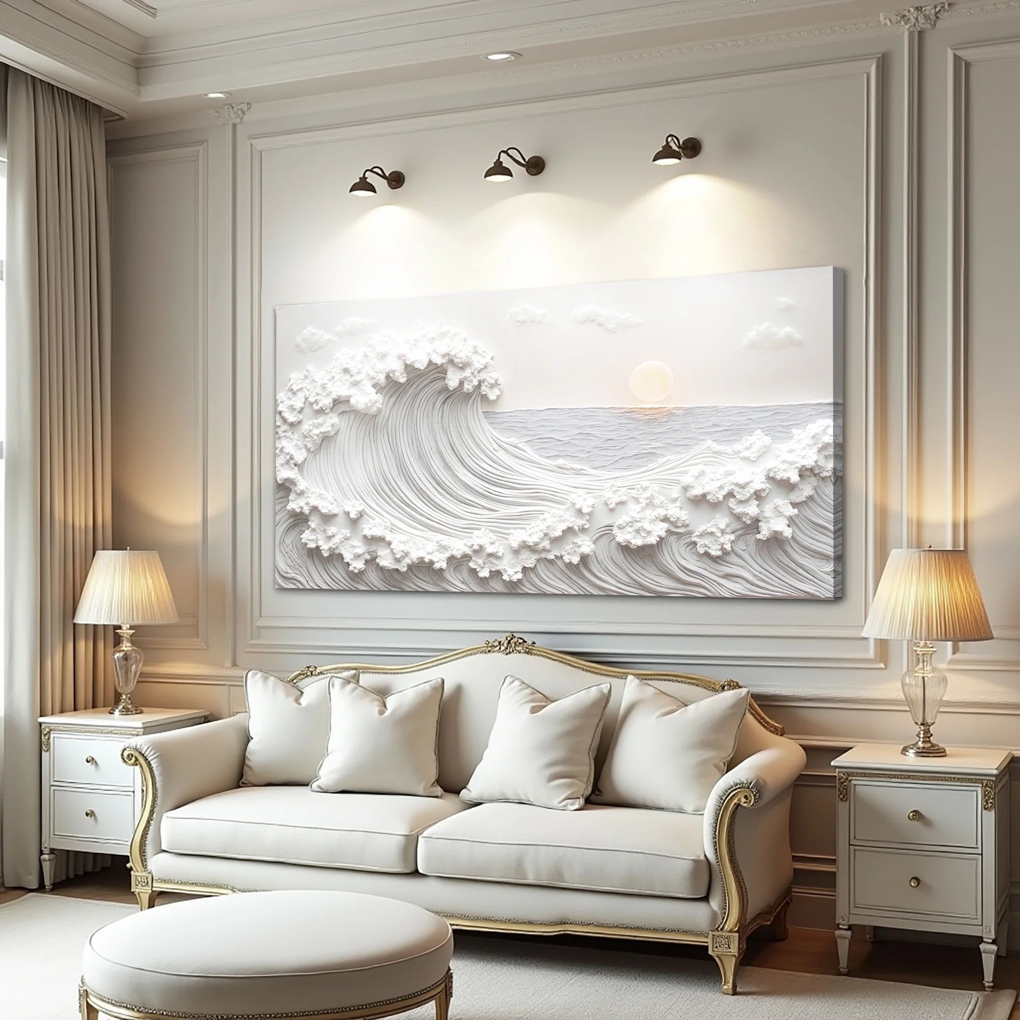 Ocean Waves Abstract Wall Art - Image 5