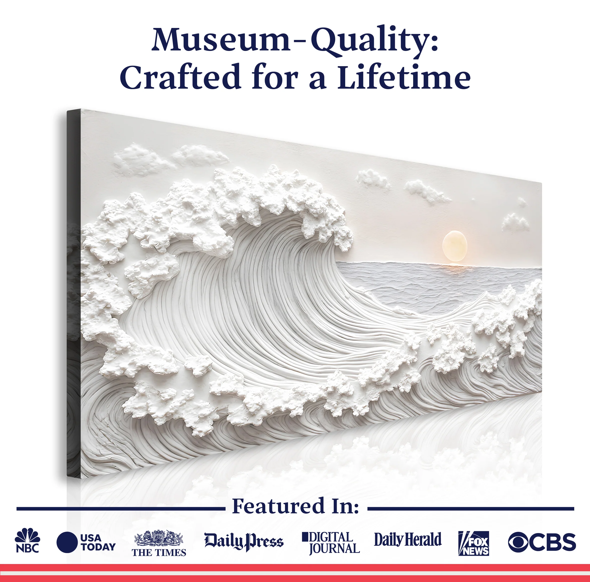 Ocean Waves Abstract Wall Art - Image 6