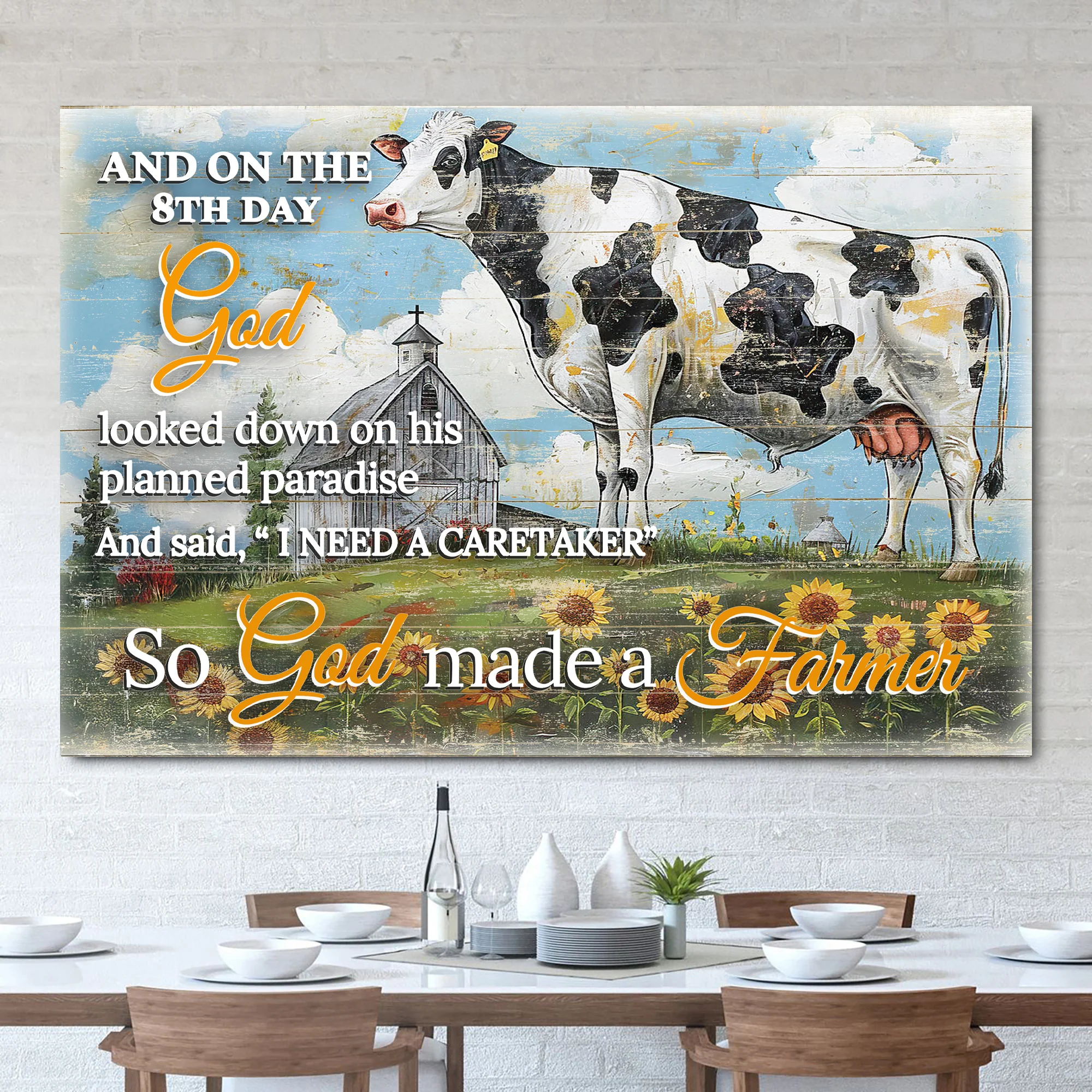On The 8th Day God Made A Farmer Sign II - Image 2