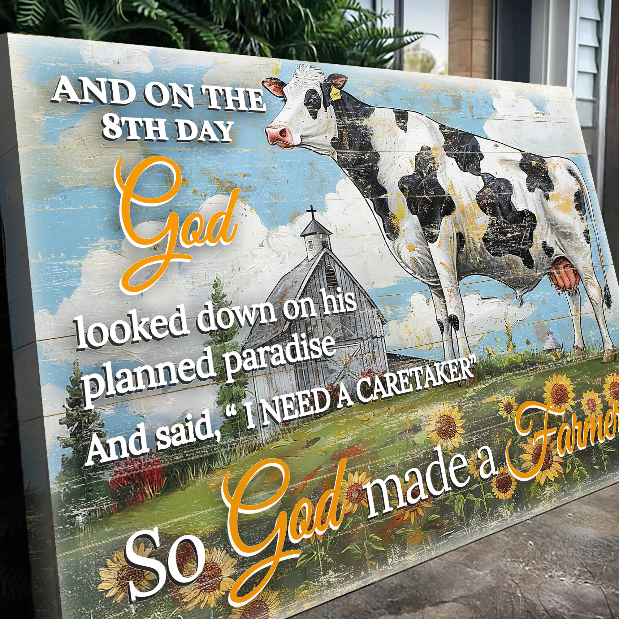 On The 8th Day God Made A Farmer Sign II - Image 4