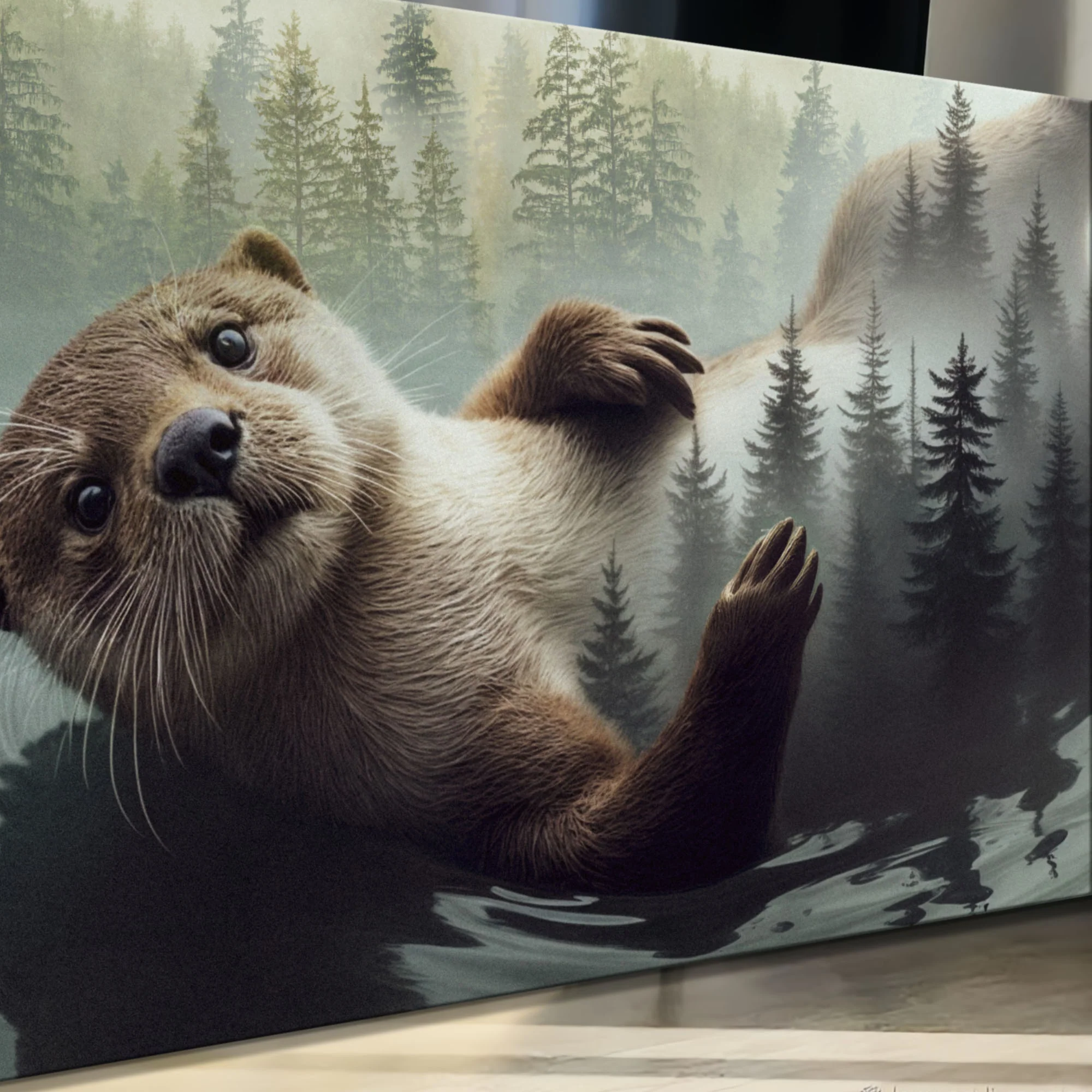 Otter Double Exposure Wall Art - Image 5