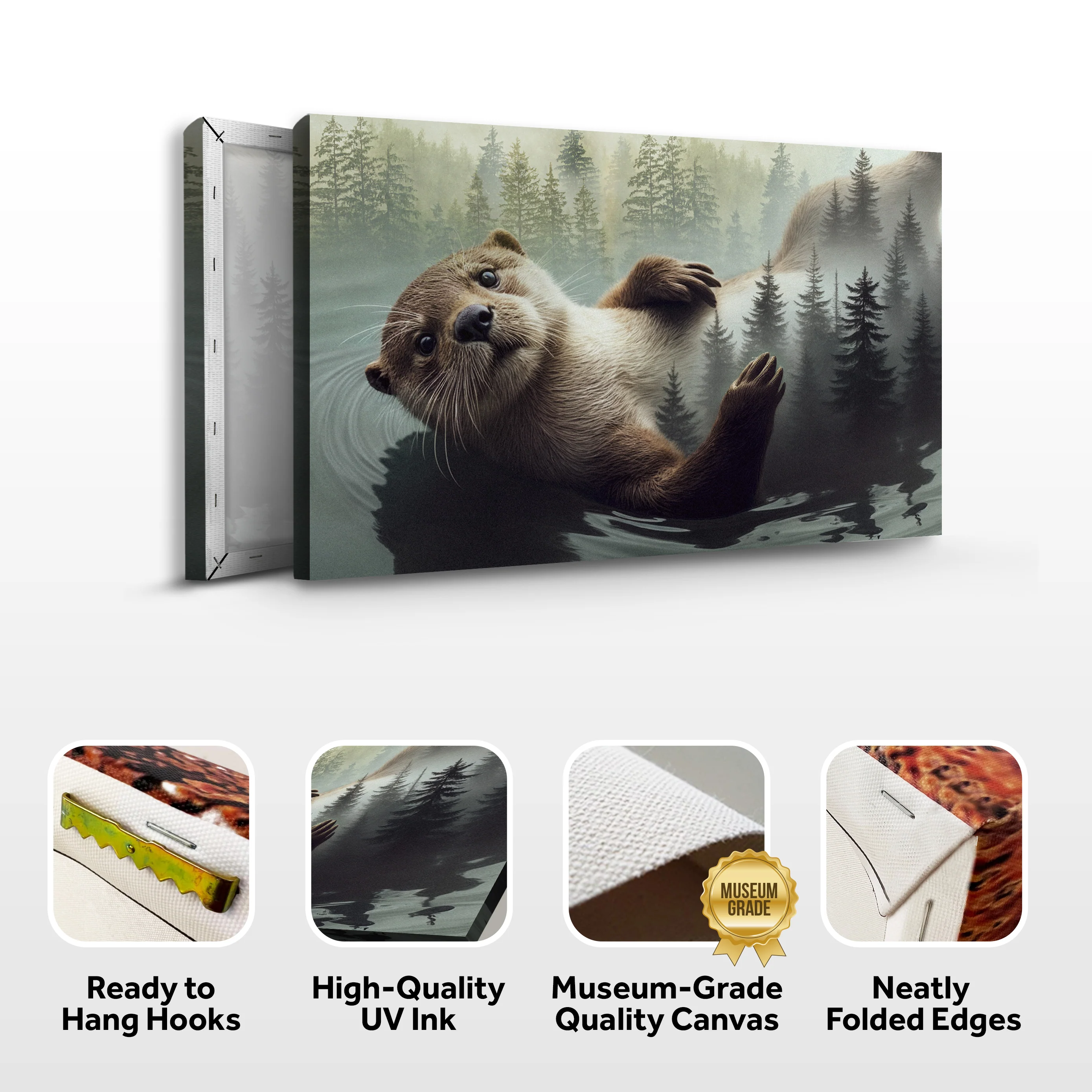 Otter Double Exposure Wall Art - Image 8
