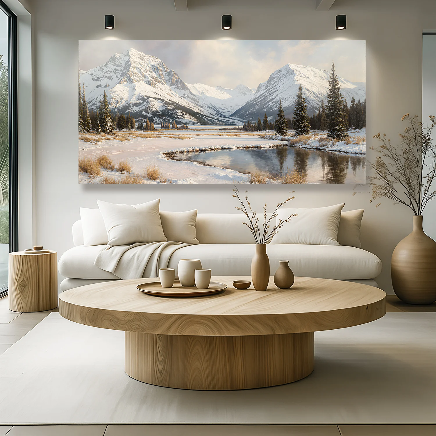 Panoramic Winter Mountain Wall Art - Image 3