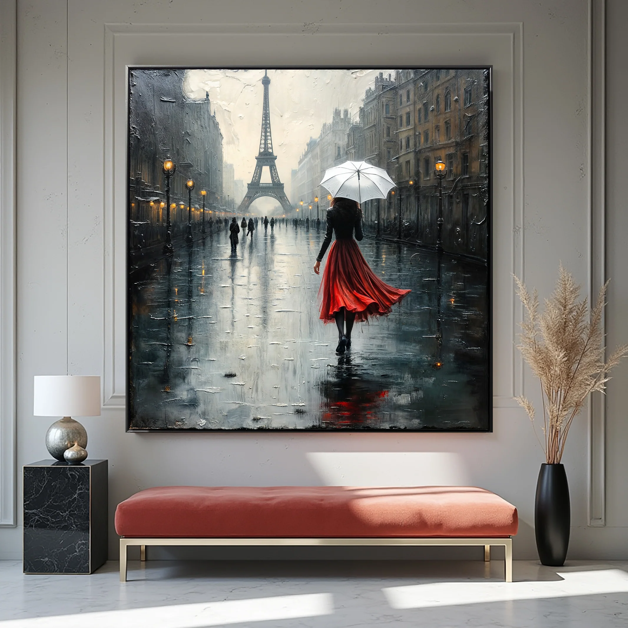 Paris Stroll Painting Wall Art - Image 4