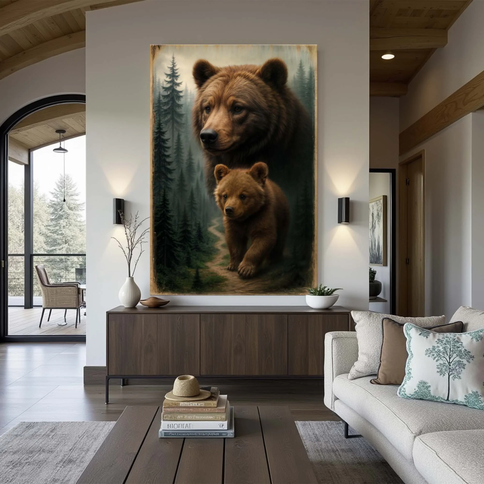 Path of the Wild Kin Bear and Cub Wall Art - Image 4