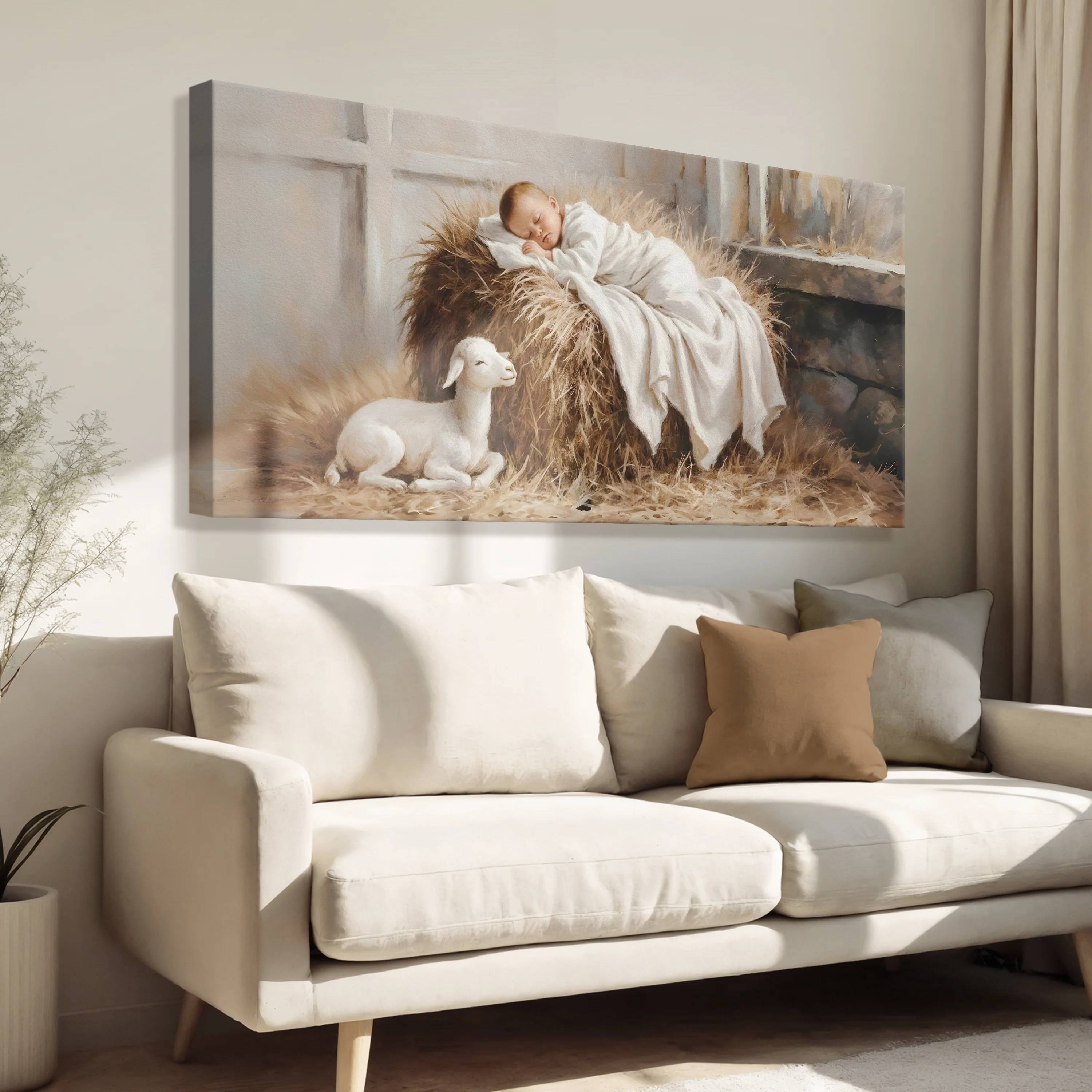 Peaceful Nativity Christmas Wall Art - Image 2