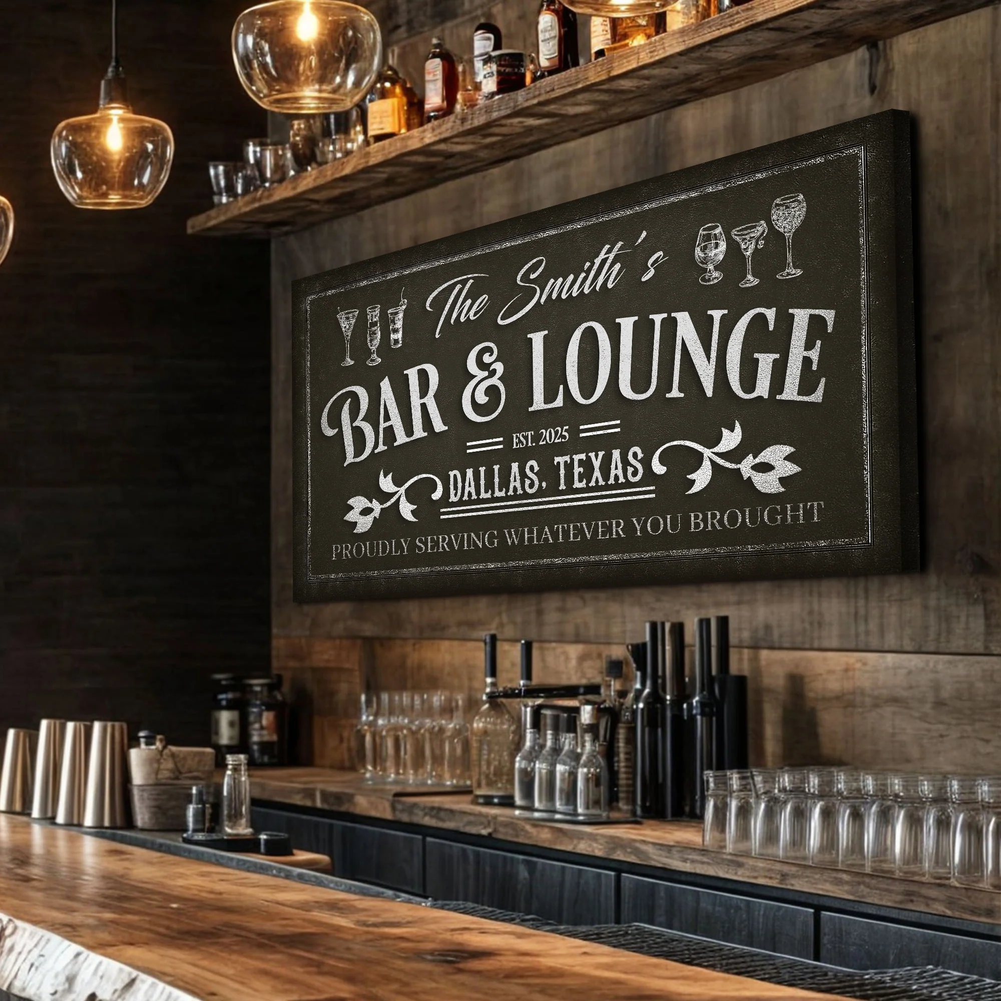 Personalized Bar and Lounge Wall Sign - Image 3