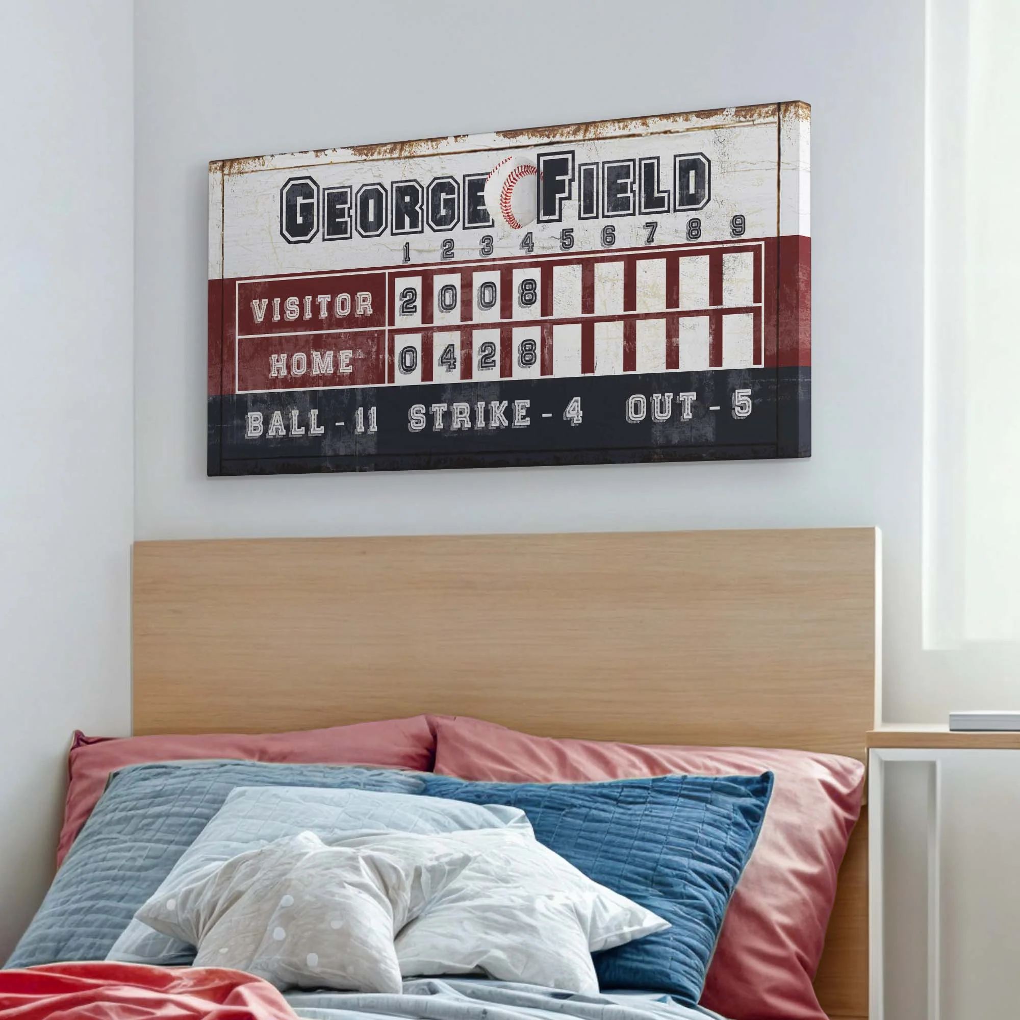 Personalized Baseball Scoreboard Sign - Image 3
