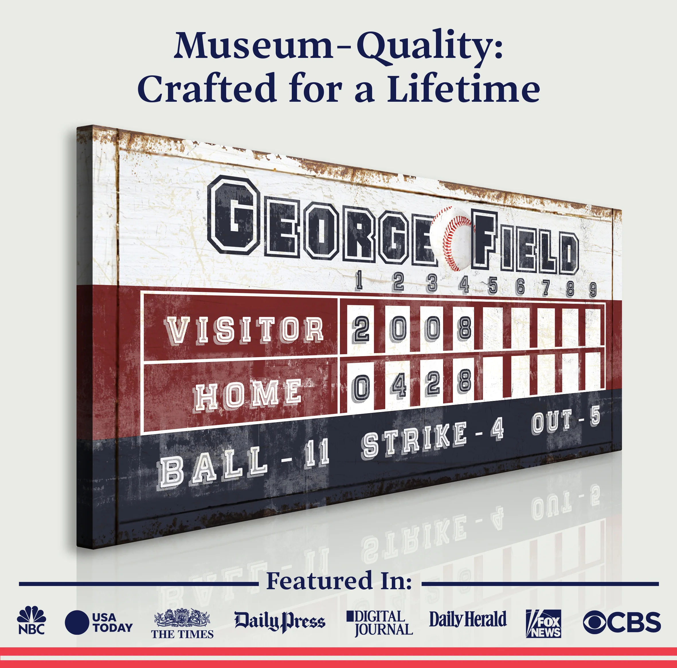 Personalized Baseball Scoreboard Sign - Image 5