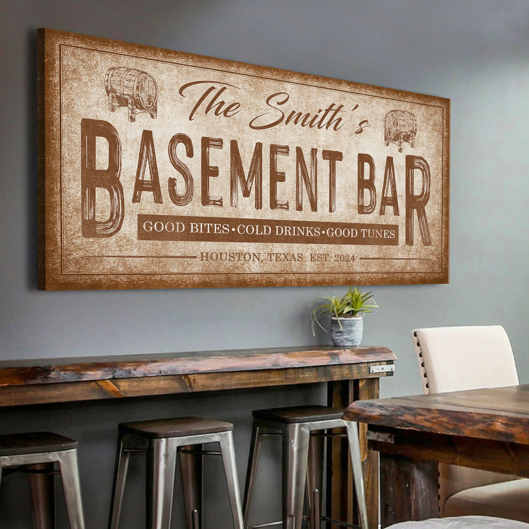 Personalized Basement Bar Wall Sign - Image 5