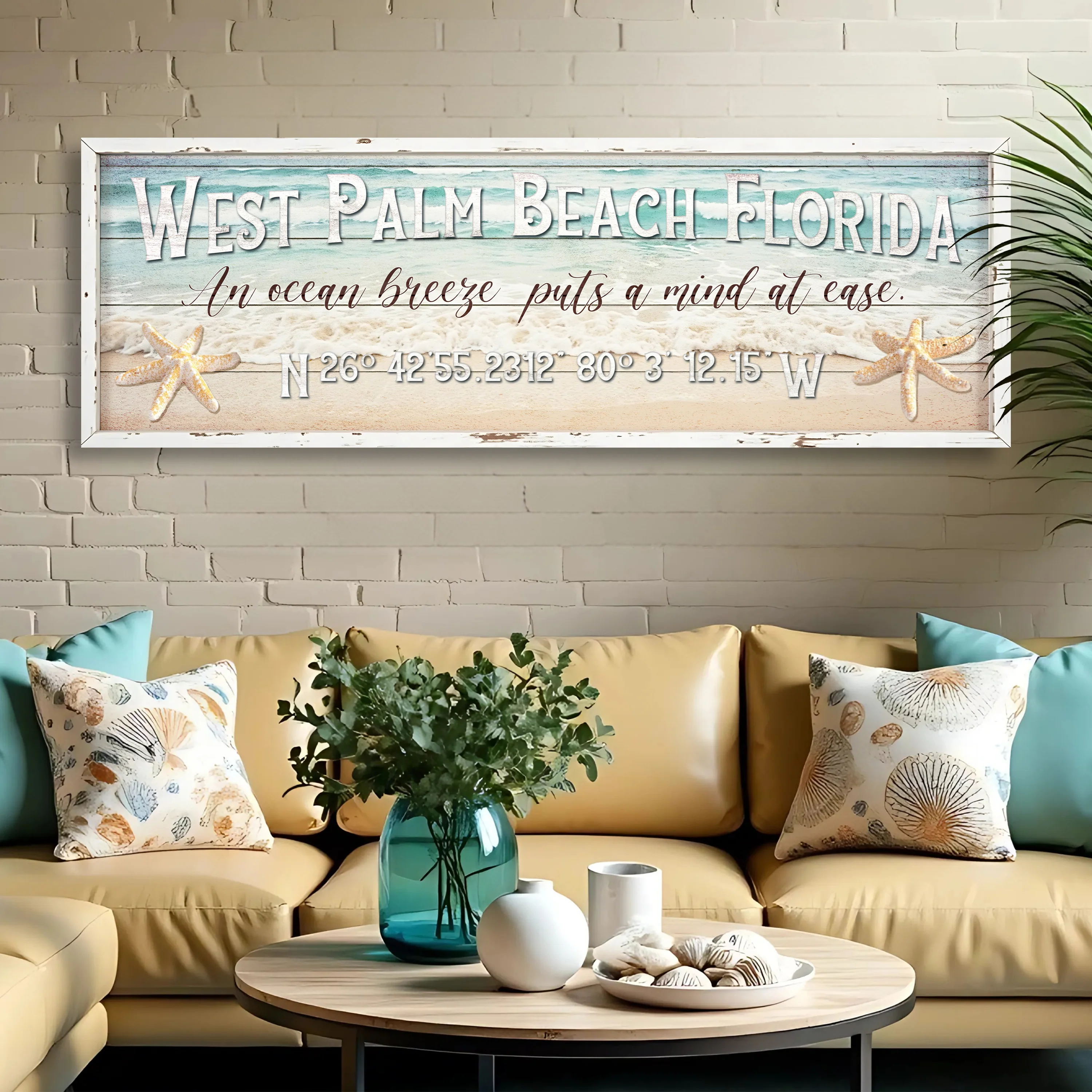 Personalized Beach House Coastal Sign - Image 2
