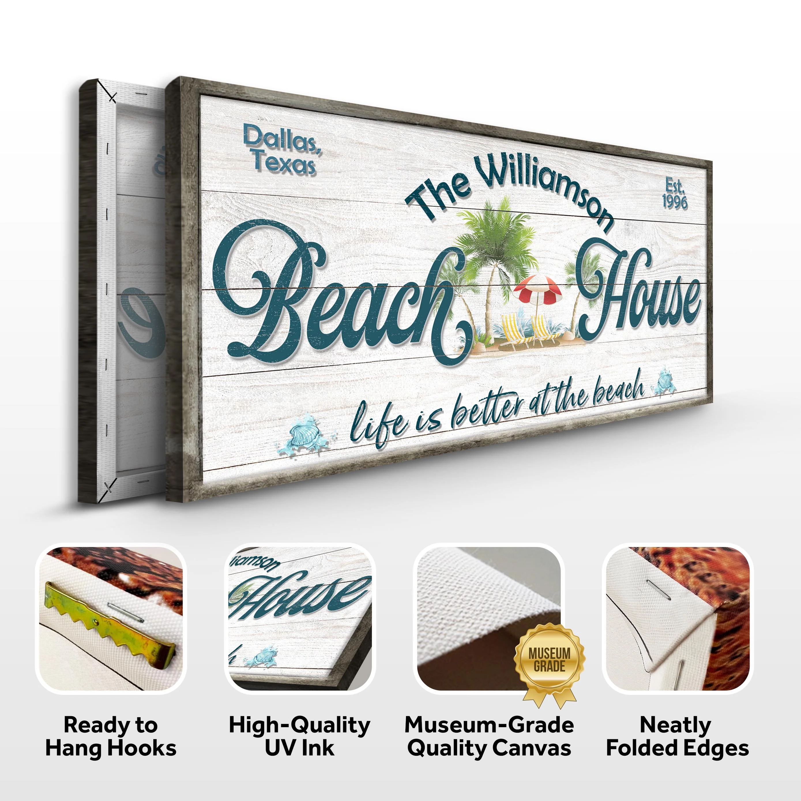 Personalized Beach House Sign III - Image 5