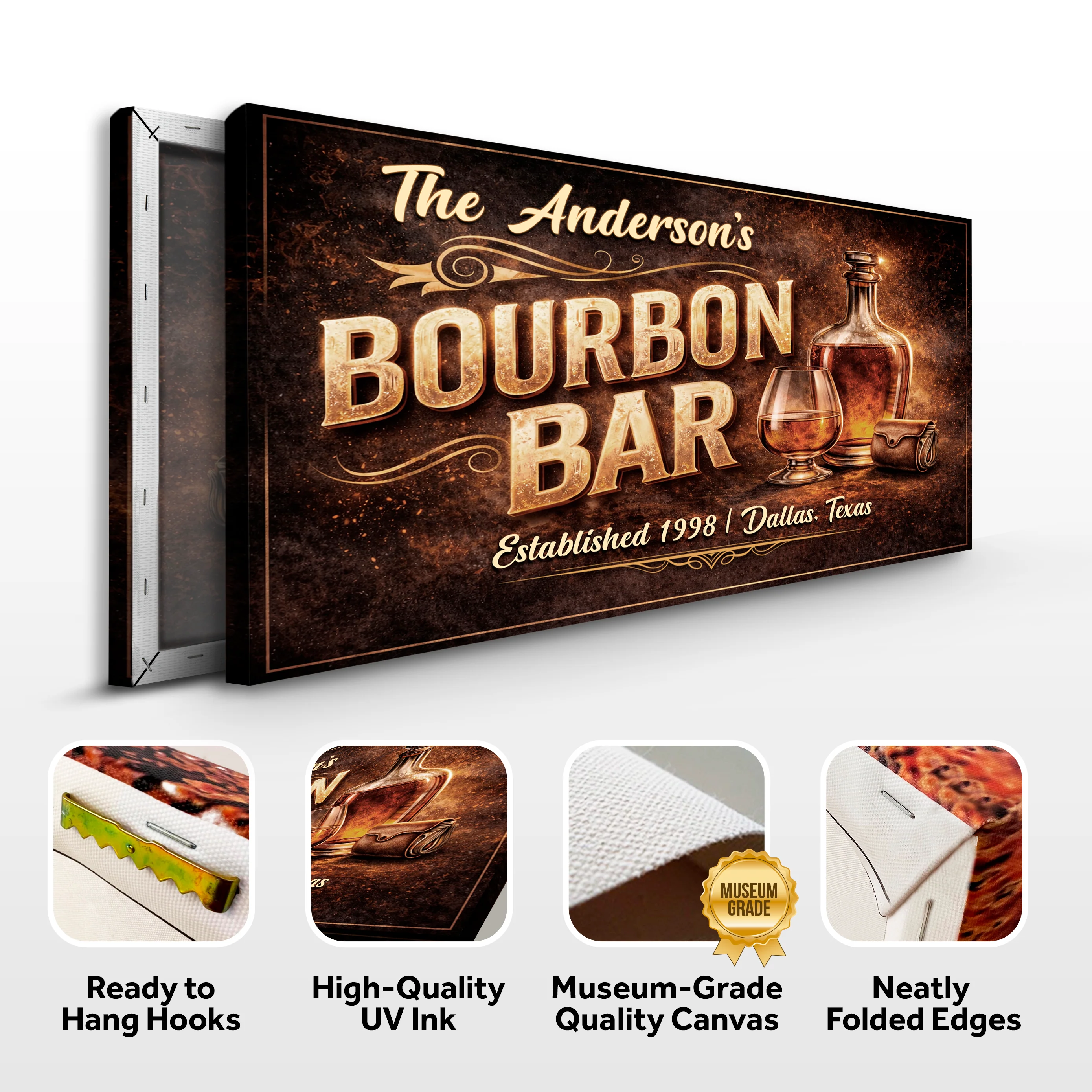 Personalized Bourbon Bar Wall Sign - Image 8