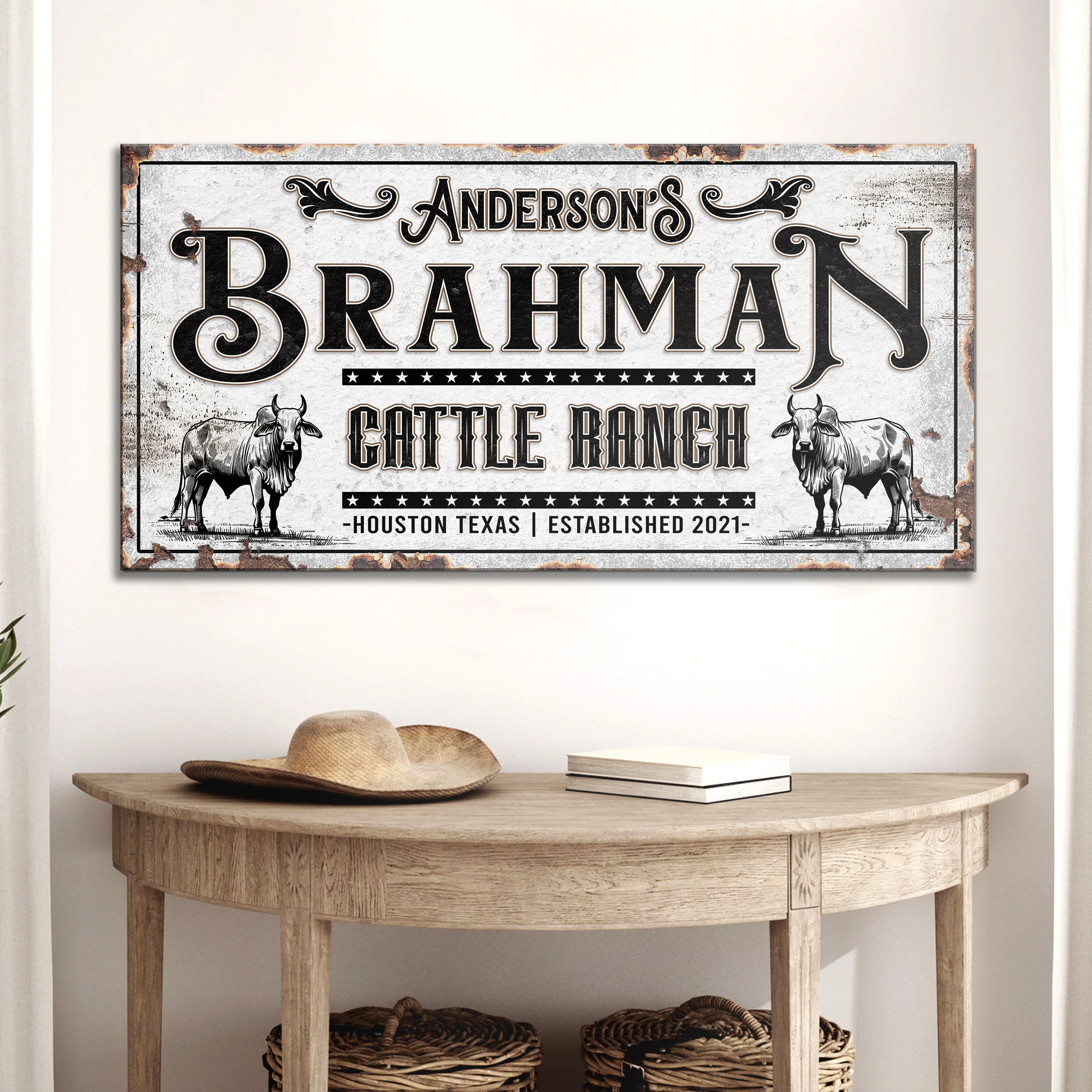 Personalized Brahman Cattle Sign - Image 3