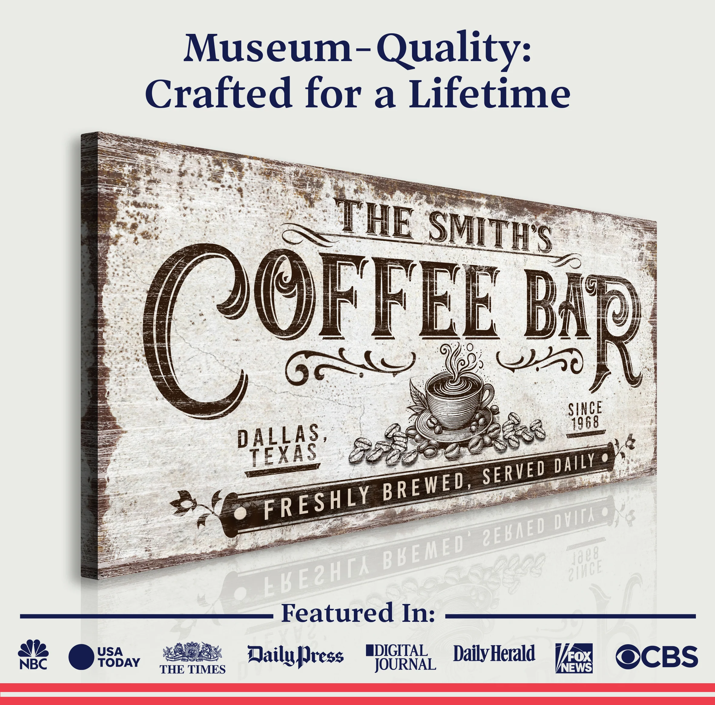 Personalized Coffee Bar Sign III - Image 4