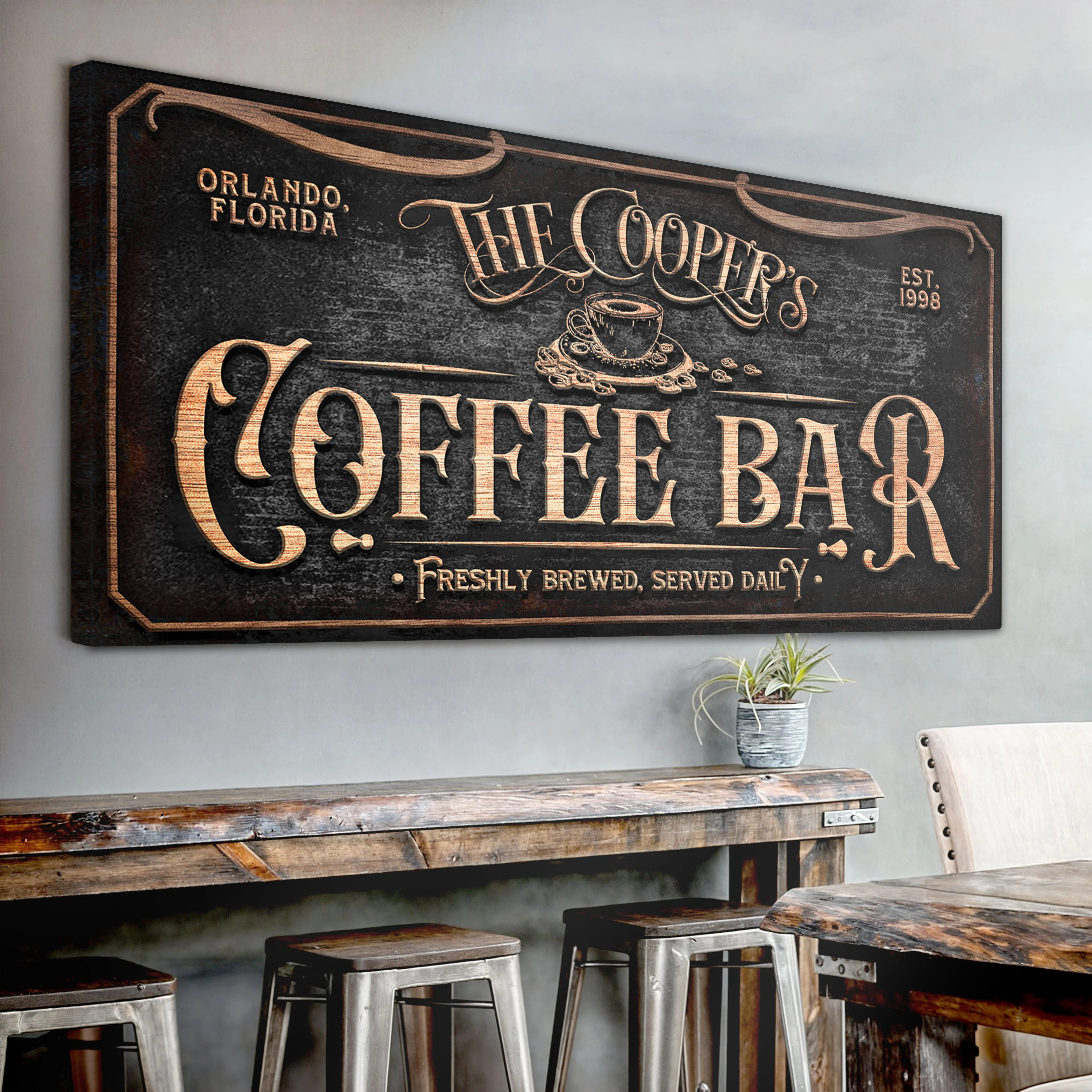 Personalized Coffee Bar Sign V - Image 2