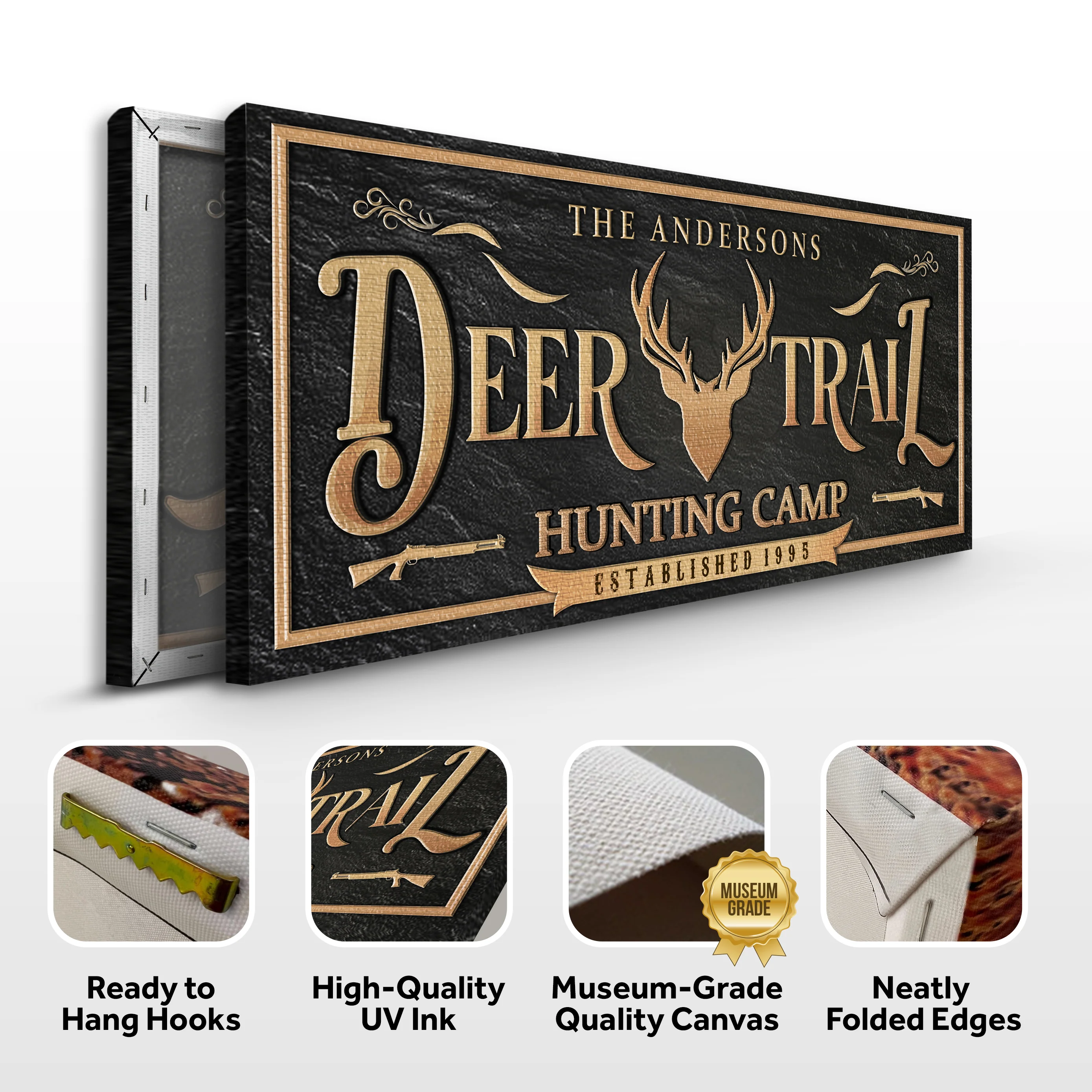Personalized Deer Trail Hunting Camp Sign - Image 6