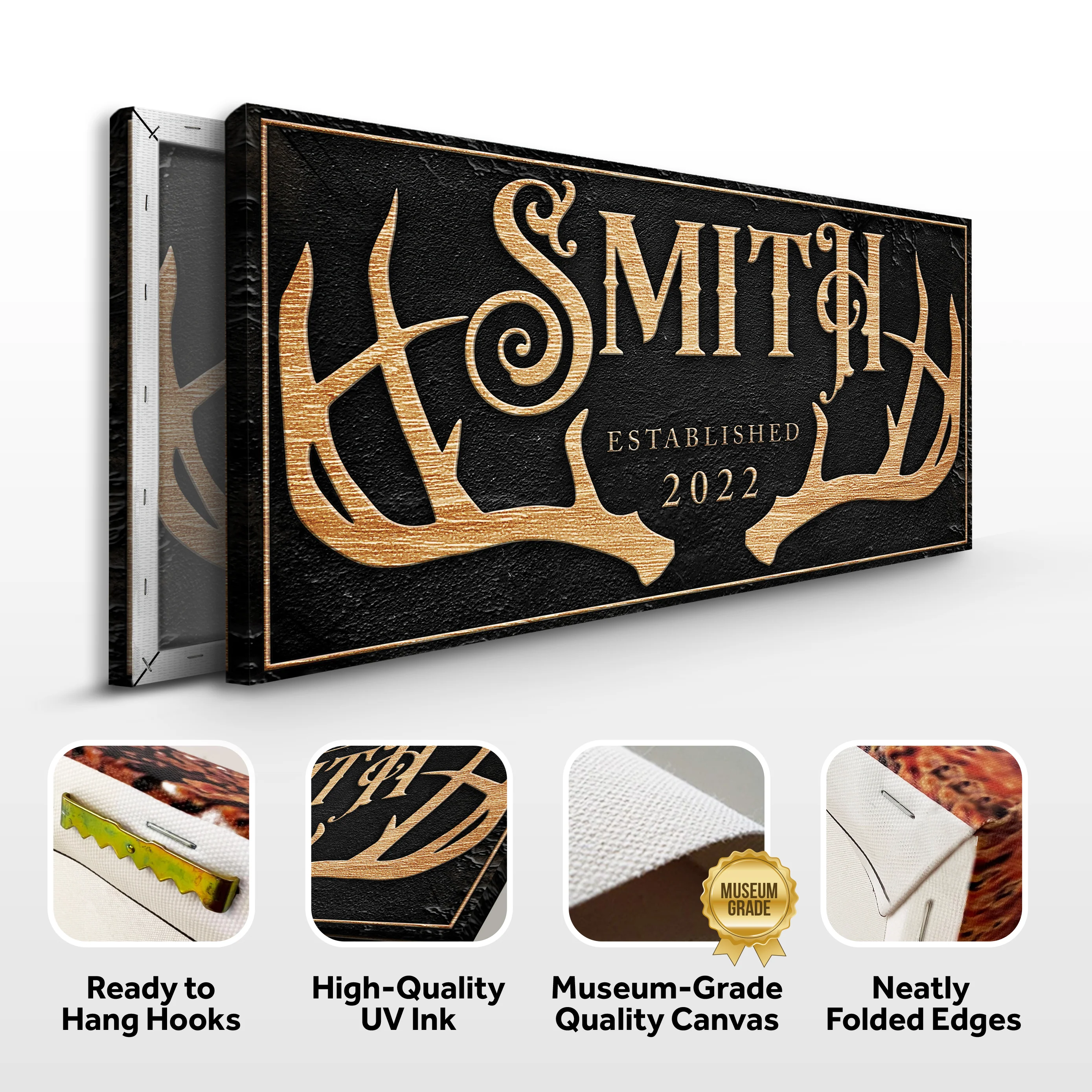 Personalized Family Antler Sign - Image 6