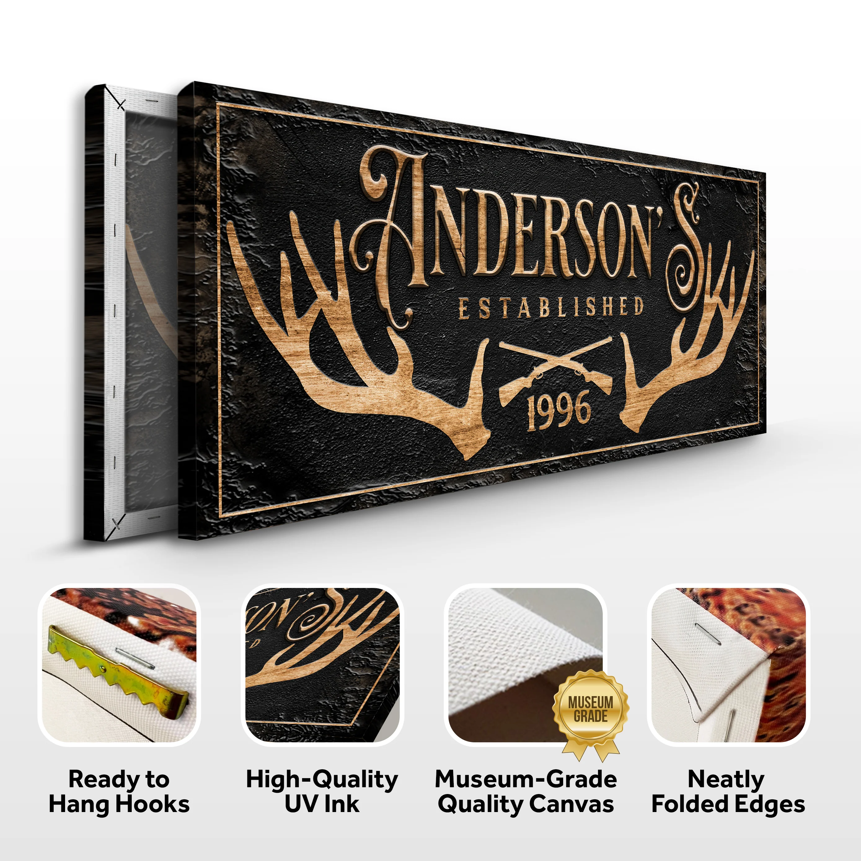 Personalized Family Antler Sign II - Image 6