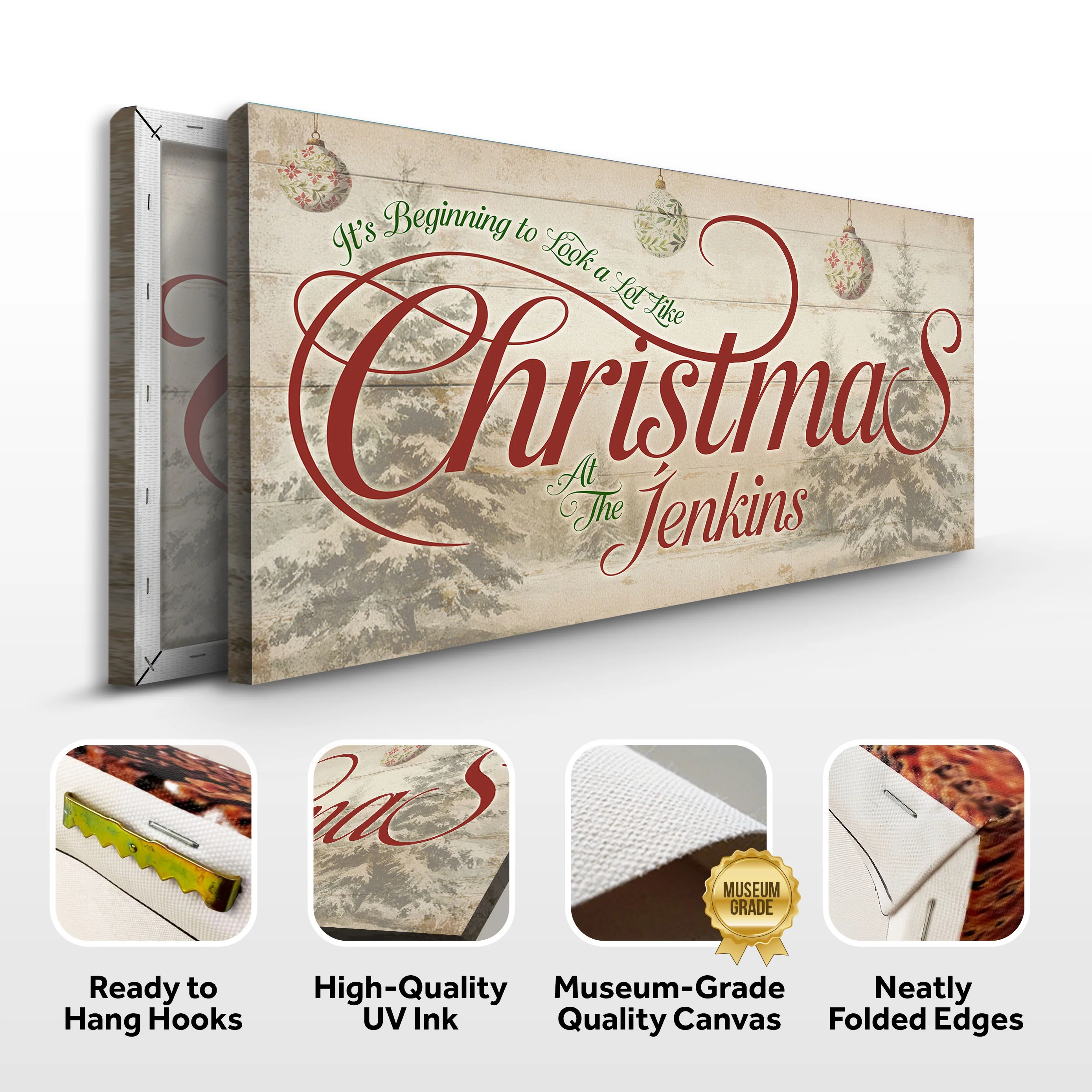 Personalized Farmhouse Christmas Wall Sign - Image 8