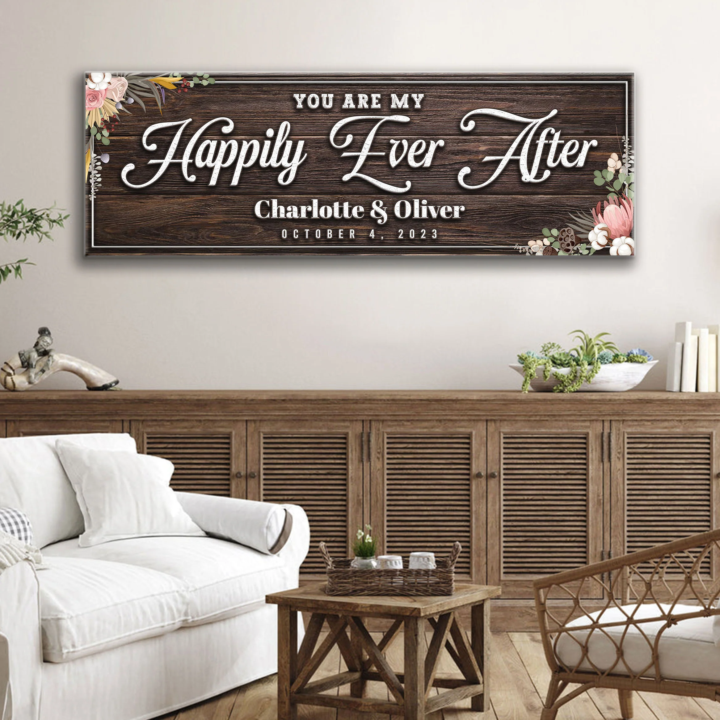 Personalized Happily Ever After Couple Sign - Image 2