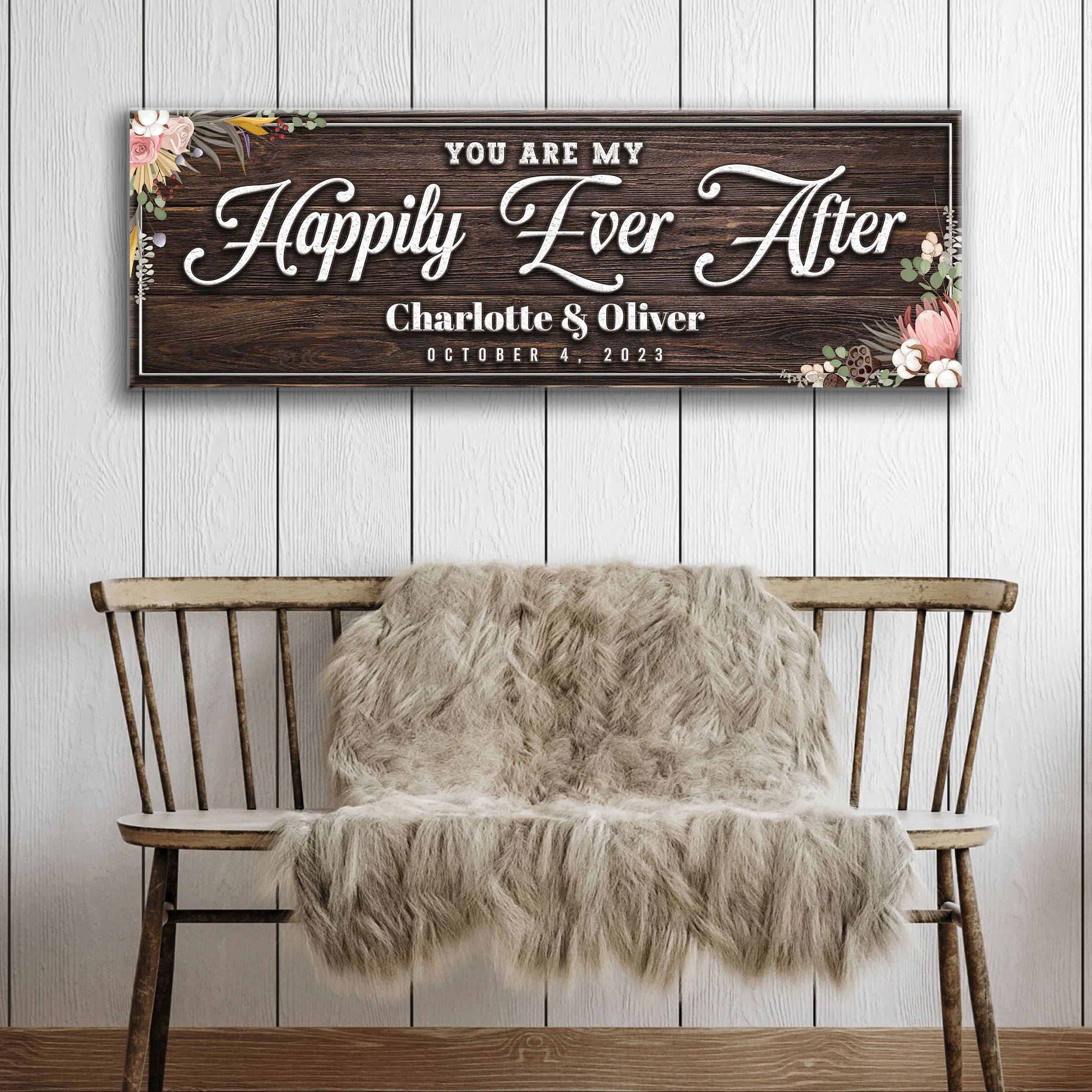 Personalized Happily Ever After Couple Sign - Image 3