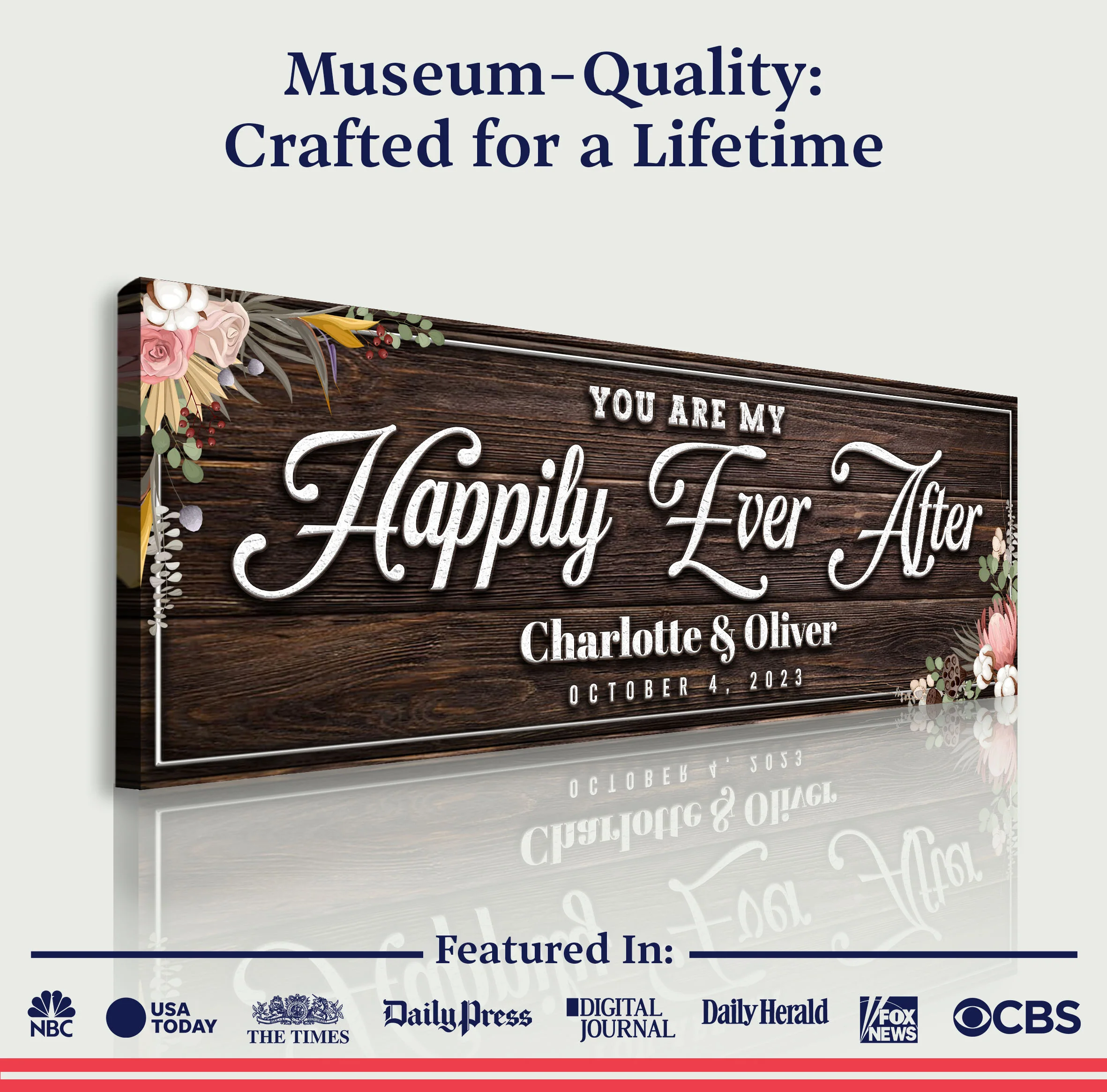 Personalized Happily Ever After Couple Sign - Image 4
