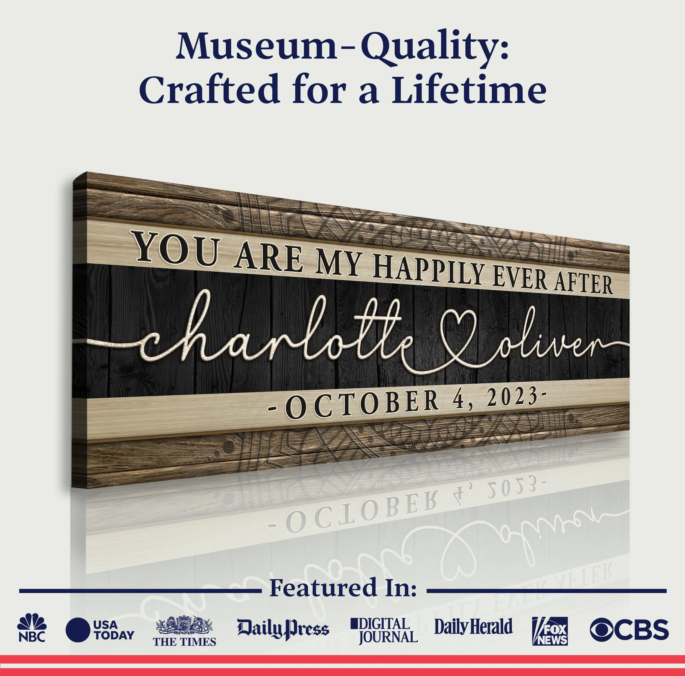 Personalized Happily Ever After Couple Sign V - Image 4