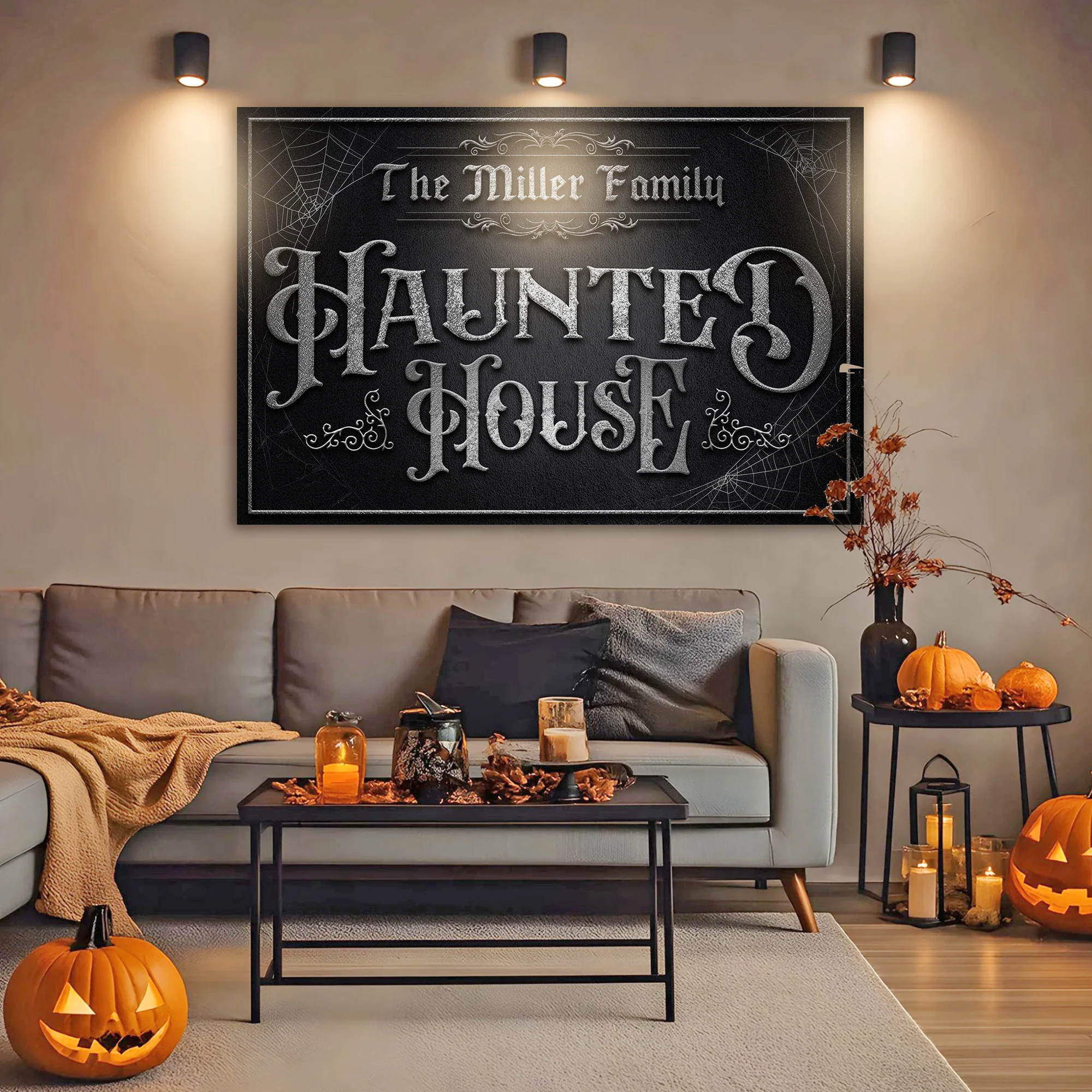 Personalized Haunted House Halloween Sign IV - Image 2
